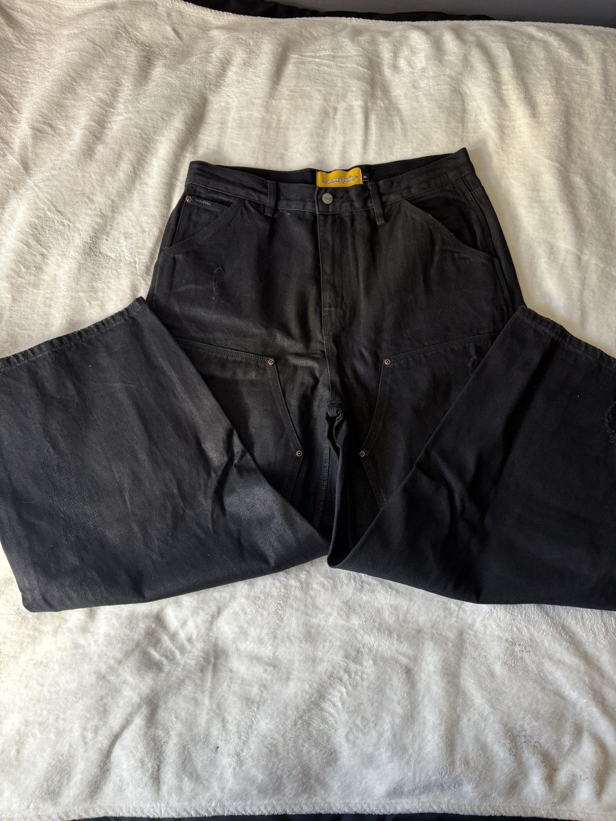 Basment la Double Knee Waxed Denim