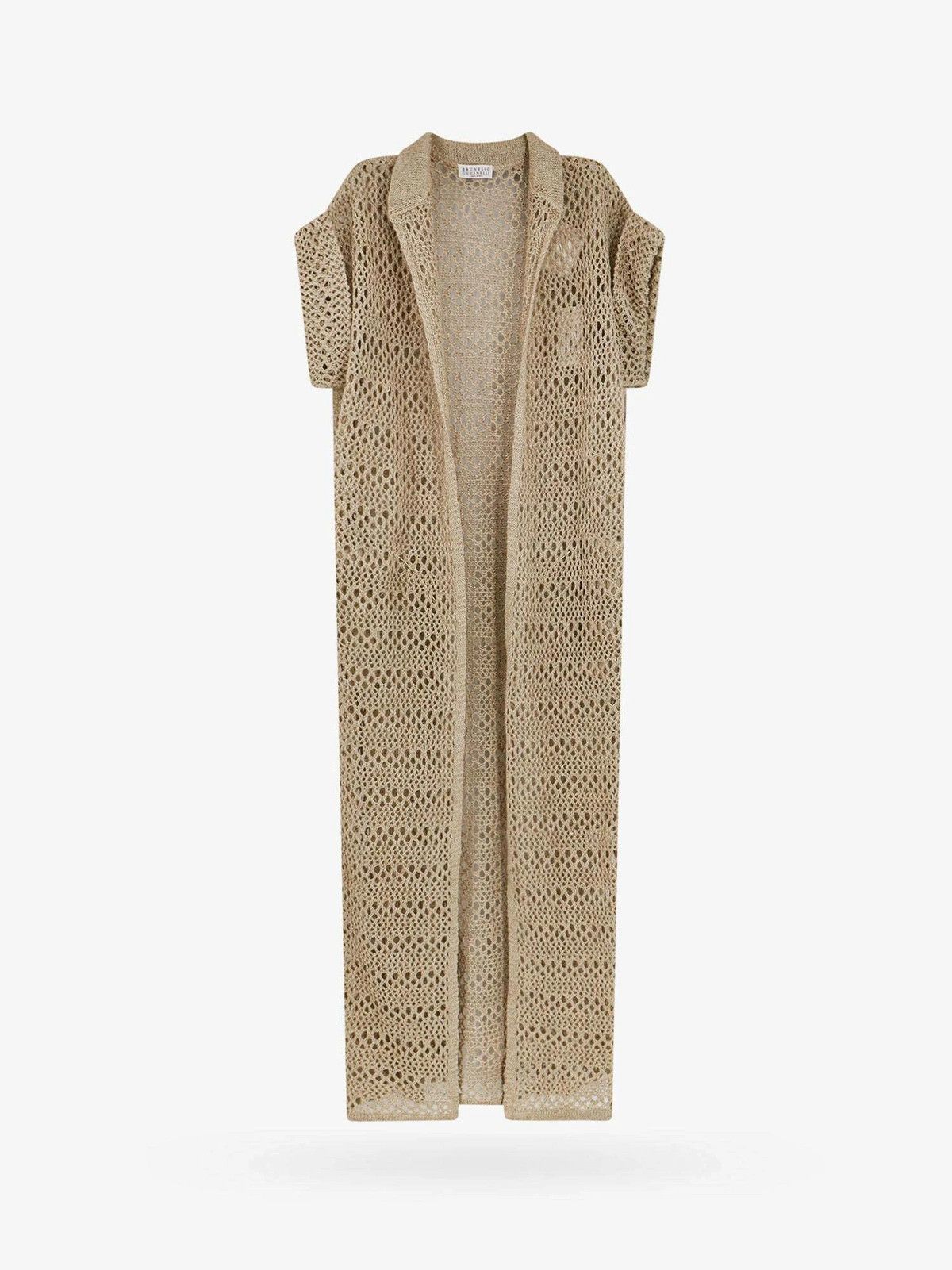 Brunello Cucinelli o1y0725 Cardigan in Sand Size XS / US 0-2 / IT 36-38 - 1 Thumbnail