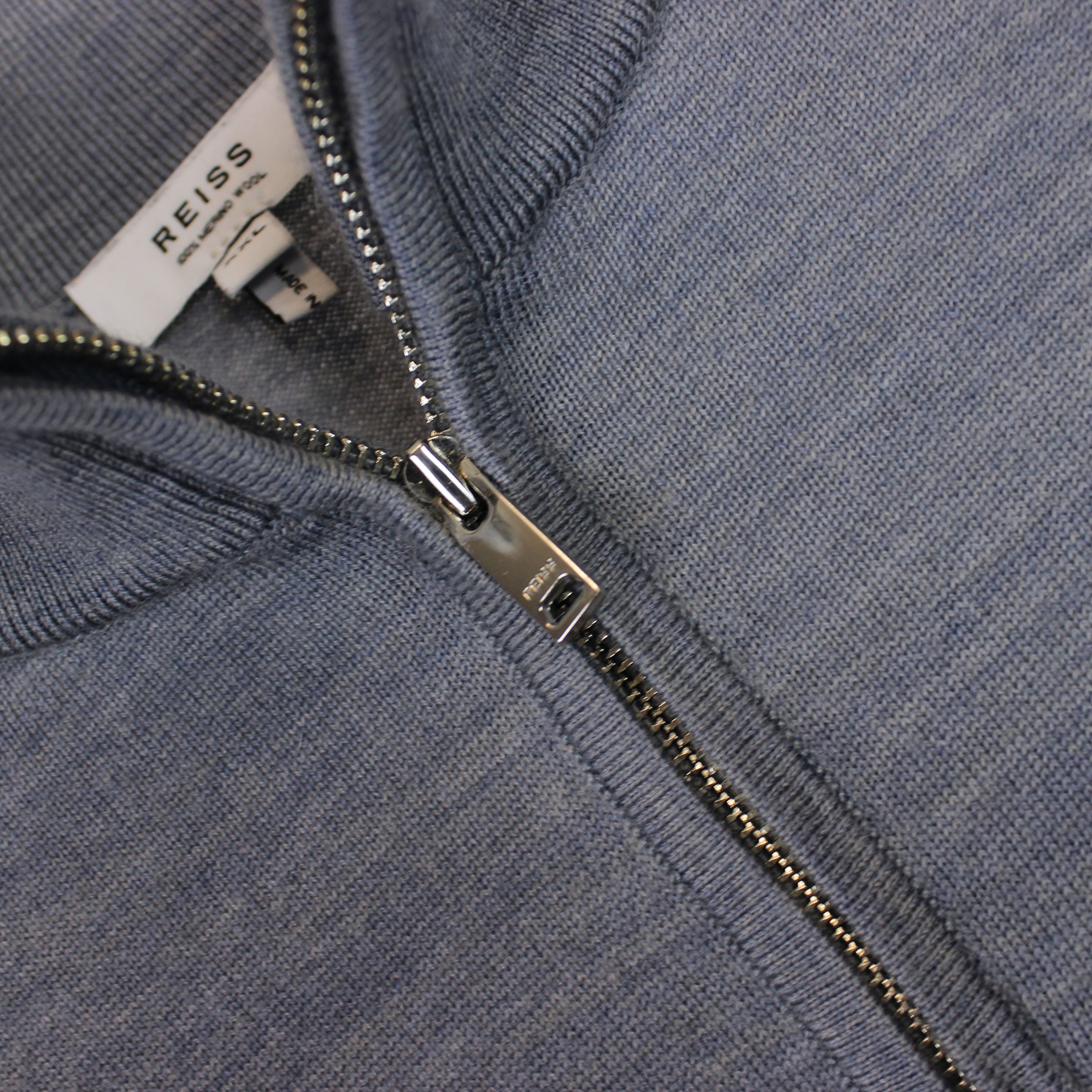 Reiss reiss sweater zip full blackhall merino wool XL XXL blue Size US XXL / EU 58 / 5 - 10 Thumbnail