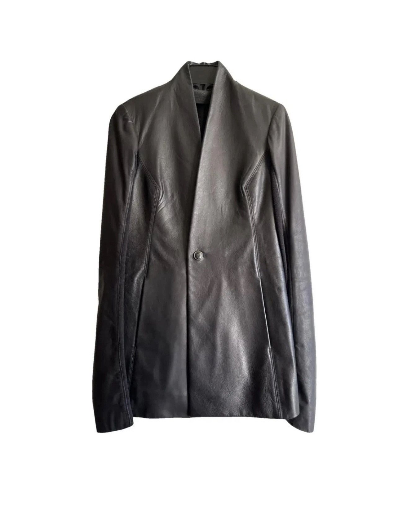 Rick Owens Rick Owens “Hollywood” Wrap Leather Jacket – Black Unisex Size US S / EU 44-46 / 1 - 4 Thumbnail