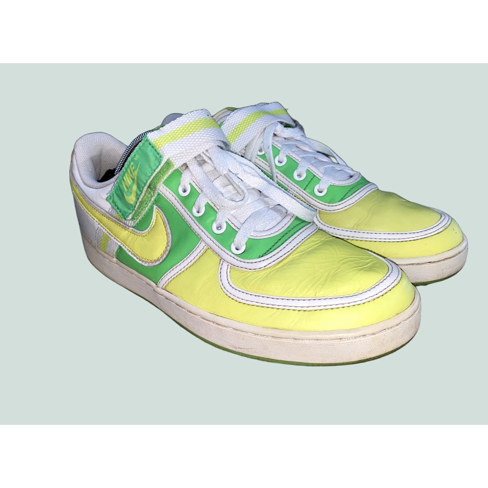 Nike Nike Mens Vandal Low Sneakers 312456-371 Size 10.5 Green Yellow White Mens Size US 10 / EU 43 - 1 Thumbnail