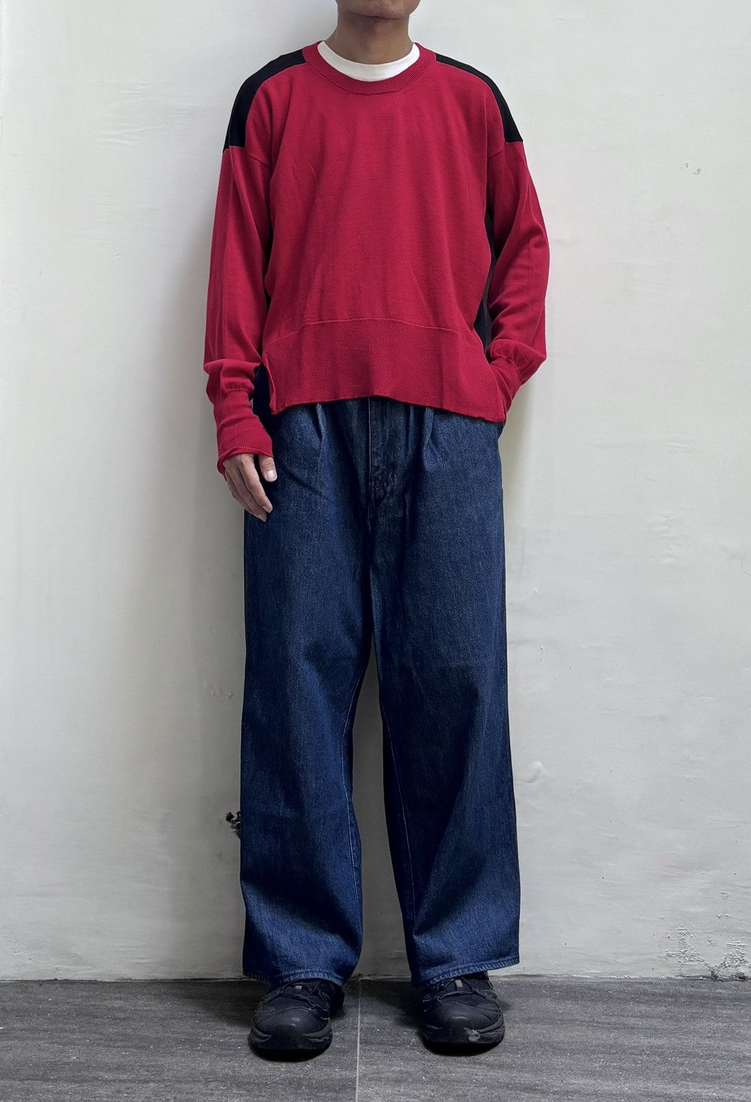 Maison Margiela FREE TAX! MM6 Two Tone Batwing Sweater Size US S / EU 44-46 / 1 - 1 Thumbnail