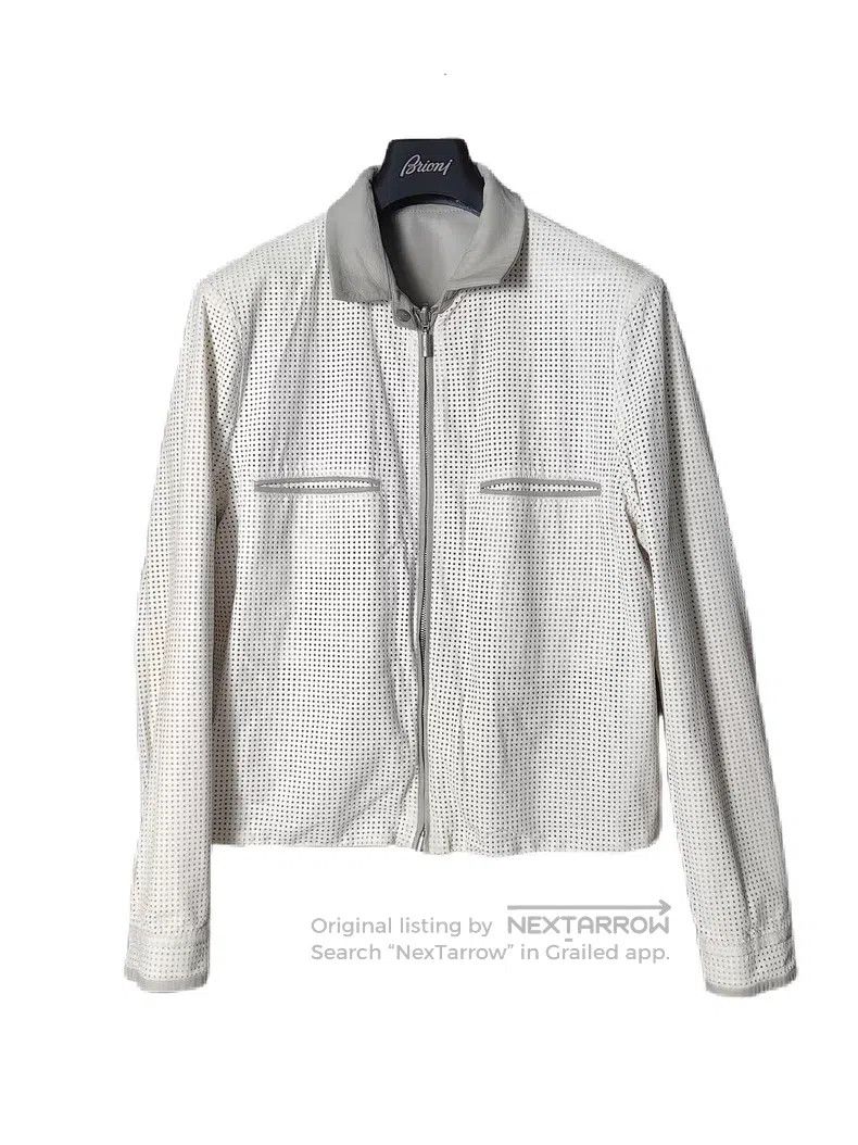 Brioni Brioni Double-faced reversible hollowed-out leather jacket Size US M / EU 48-50 / 2 - 4 Thumbnail