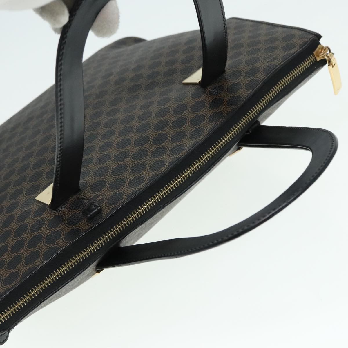 Celine CELINE Macadam Canvas Hand Bag Pvc Black Size ONE SIZE - 6 Thumbnail