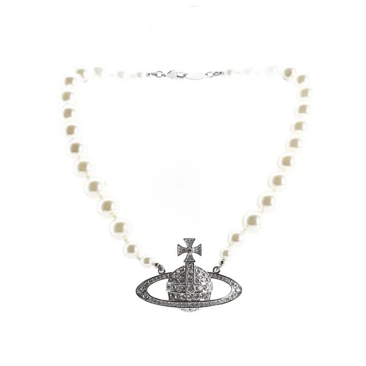 Vivienne Westwood One Row Pearl Choker Necklace 0079