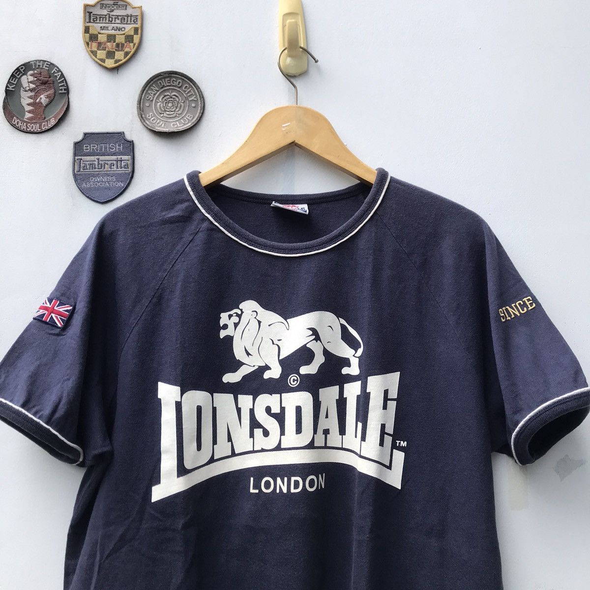 Lonsdale × Other UK × Vintage Lonsdale london Ringer tee tshirt colour navy blue size L Size US M / EU 48-50 / 2 - 3 Thumbnail