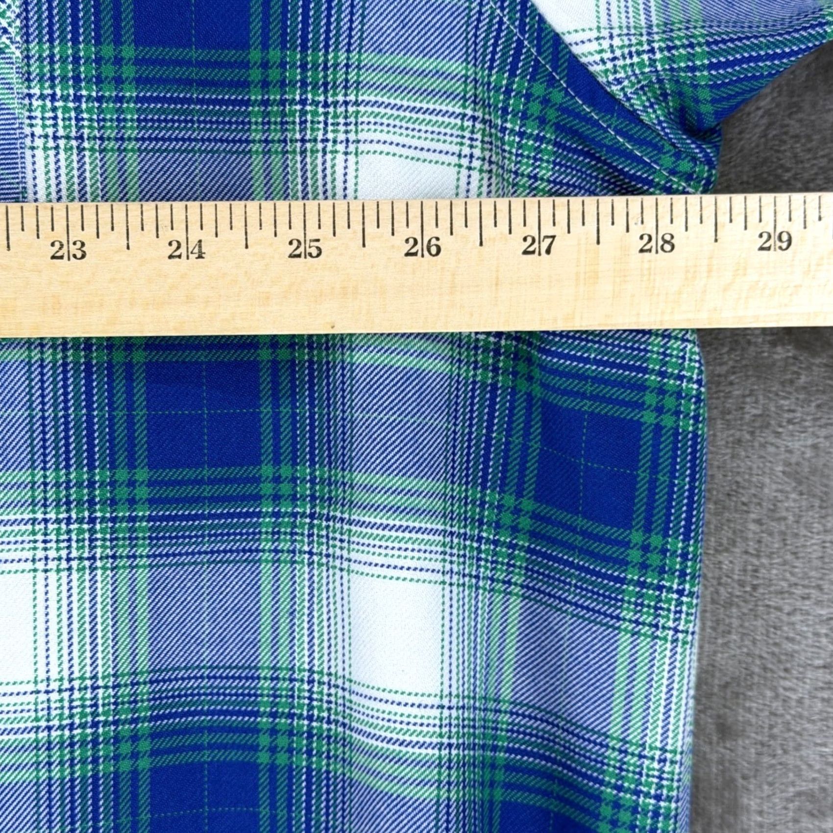 Vintage Dixxon Flannel Company Shirt Plaid JCT Blue/Green/White 3X Mens Big & Tall Button-Up Pockets Wrinkle Resistant D-Tech Size US XXL / EU 58 / 5 - 7 Thumbnail