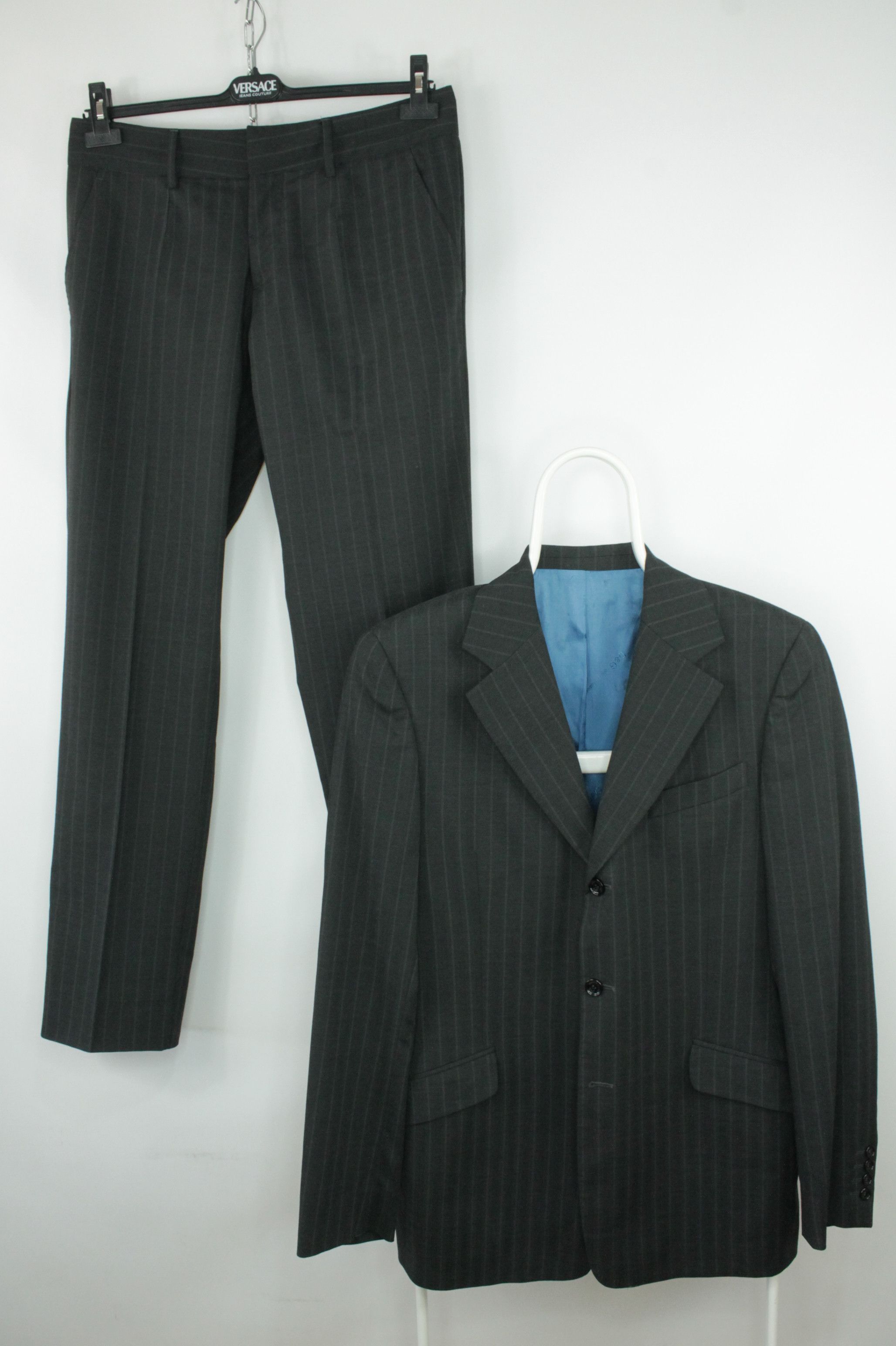 Dolce & Gabbana Dolce & Gabbana Striped Wool Formal Slim Fit Suit Men's Size 42R - 1 Thumbnail