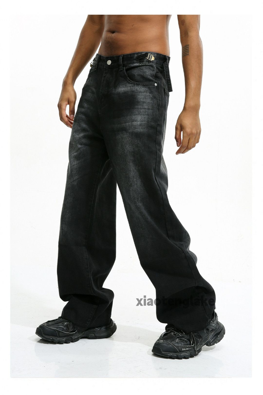 Jean × Vintage washed faded cleanfit yuppie loose baggy jeans Size US 32 / EU 48 - 1 Thumbnail