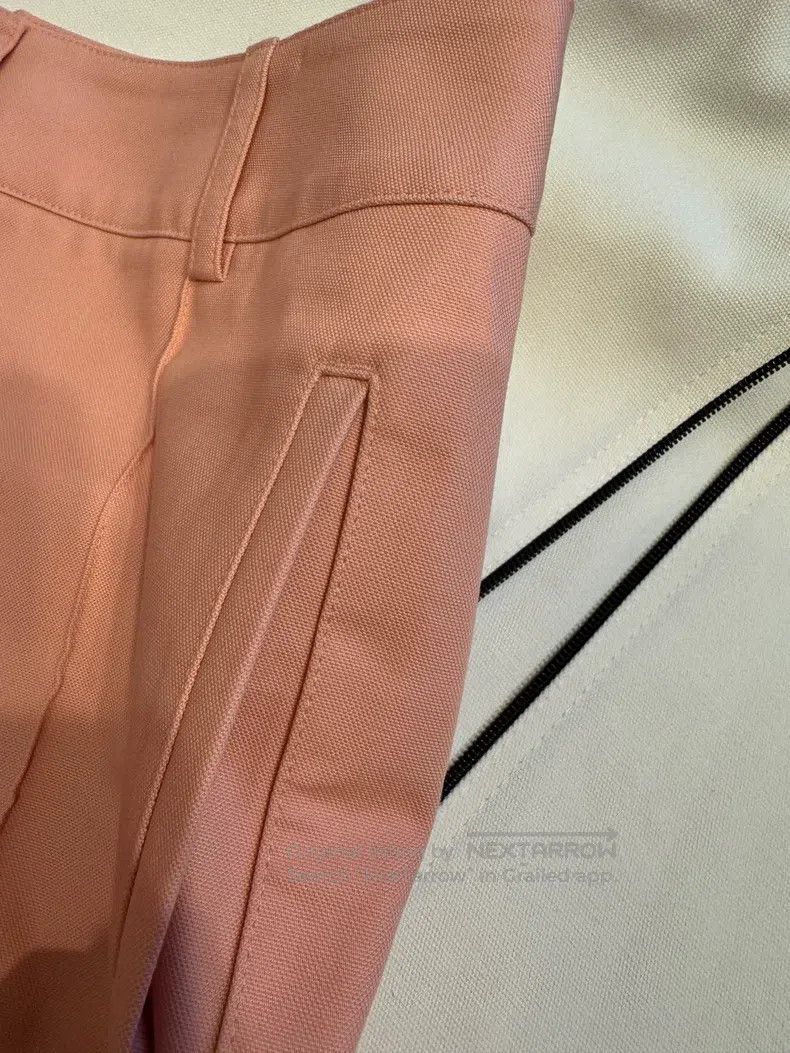 Hermes Hermes Pink wide-leg trousers Size 25" / US 0 / IT 36 - 6 Thumbnail