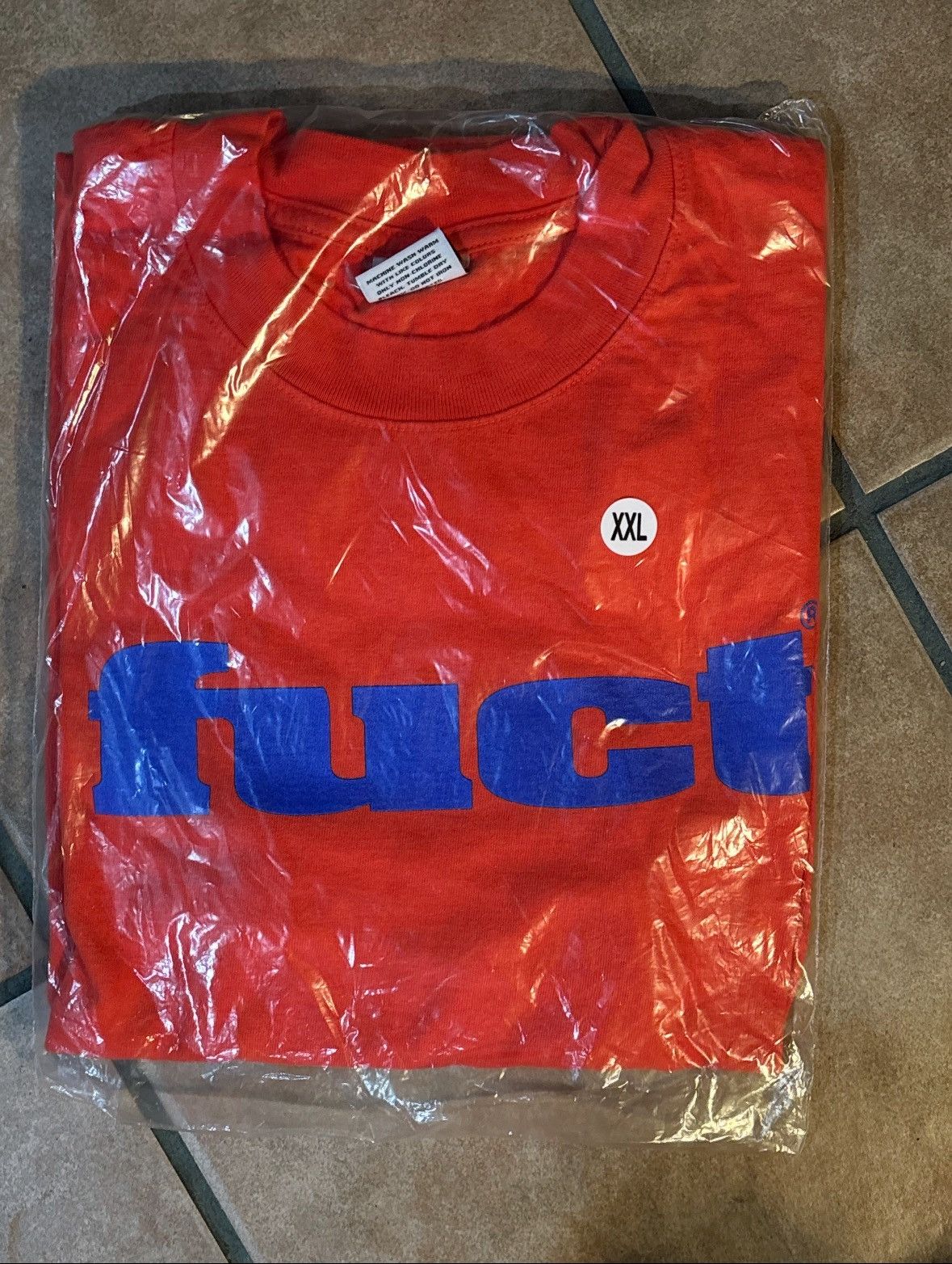 FUCT FUCT OG LOGO T-SHIRT ORANGE / BLUE - 2XLARGE Size US XXL / EU 58 / 5 - 1 Preview