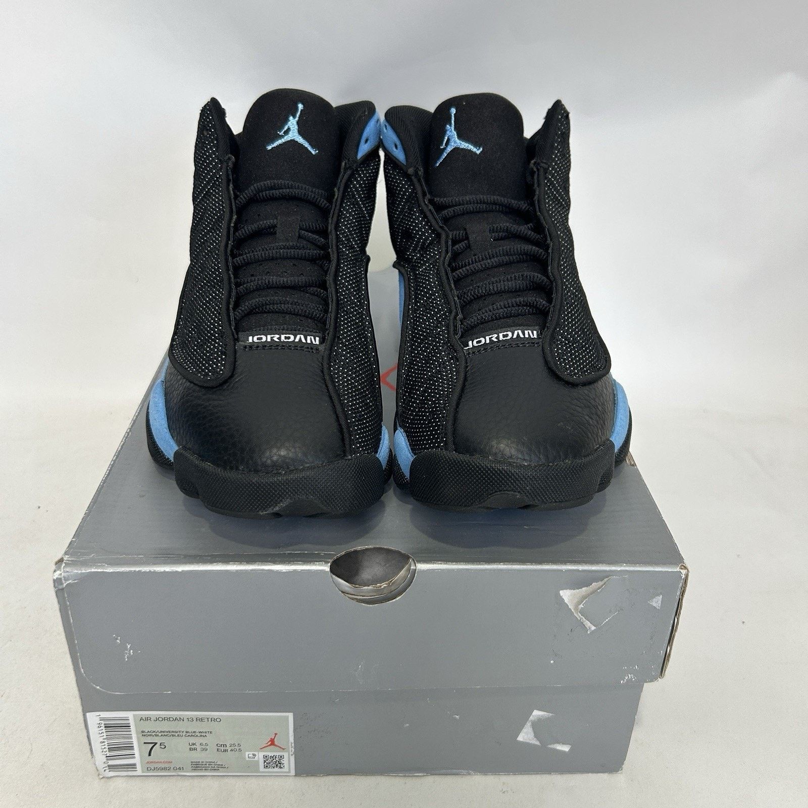 Jordan Brand Nike Air Jordan 13 Retro OG “Black University Blue” Size US 7.5 / EU 40-41 - 2 Thumbnail