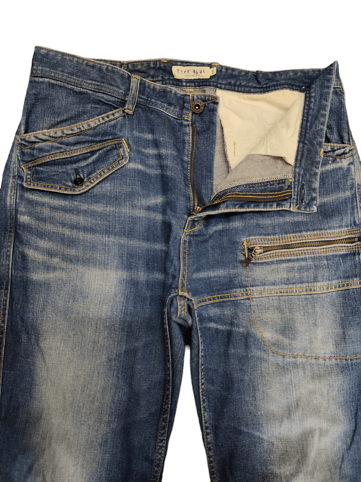 Avirex Avirex Type Blue Single Pocket Cargo Denim Pants Size US 36 / EU 52 - 9 Thumbnail