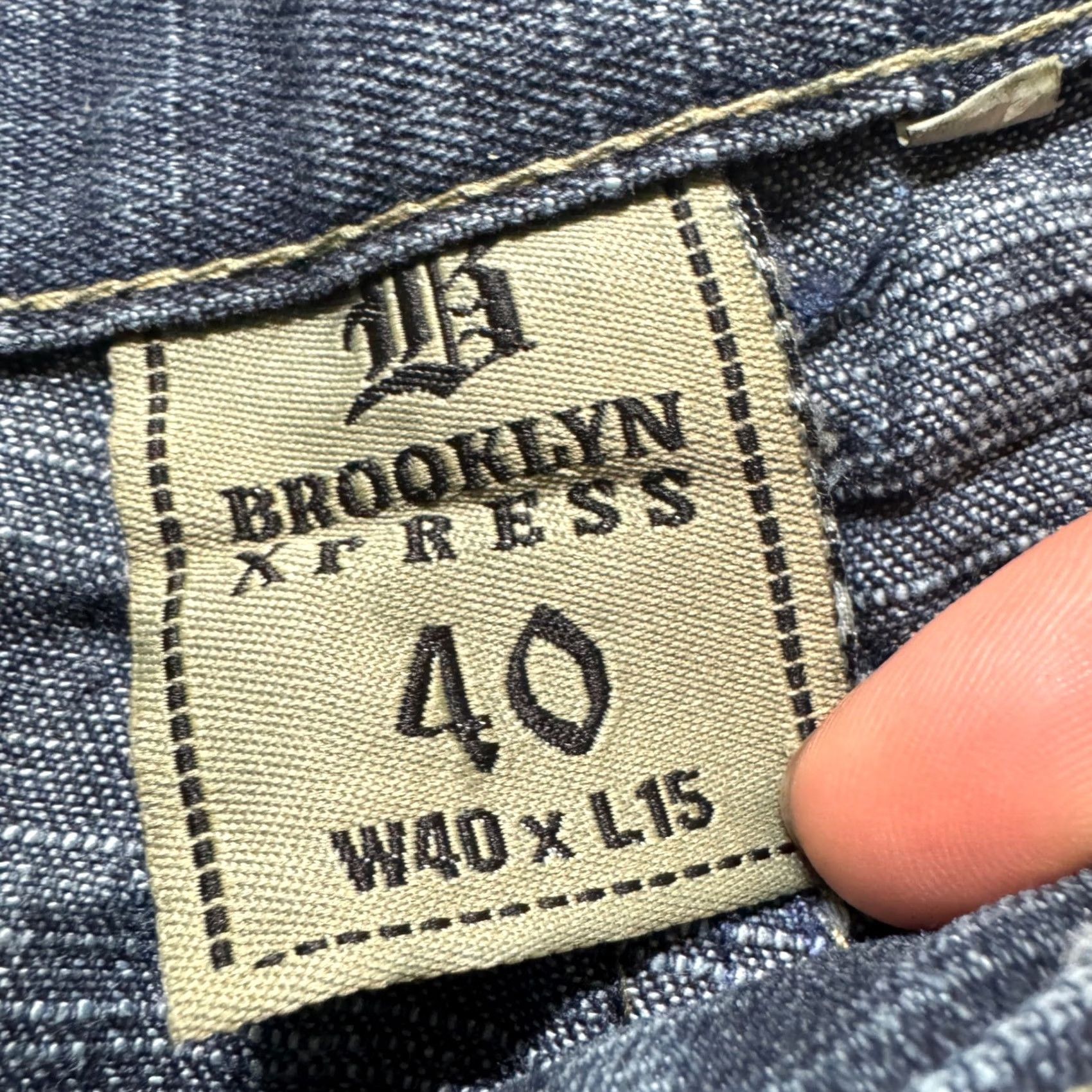 Express VINTAGE Brooklyn Express Denim Jean Shorts Mens 40 Baggy Wide Leg Skater Y2K Grunge Size US 40 / EU 56 - 3 Thumbnail