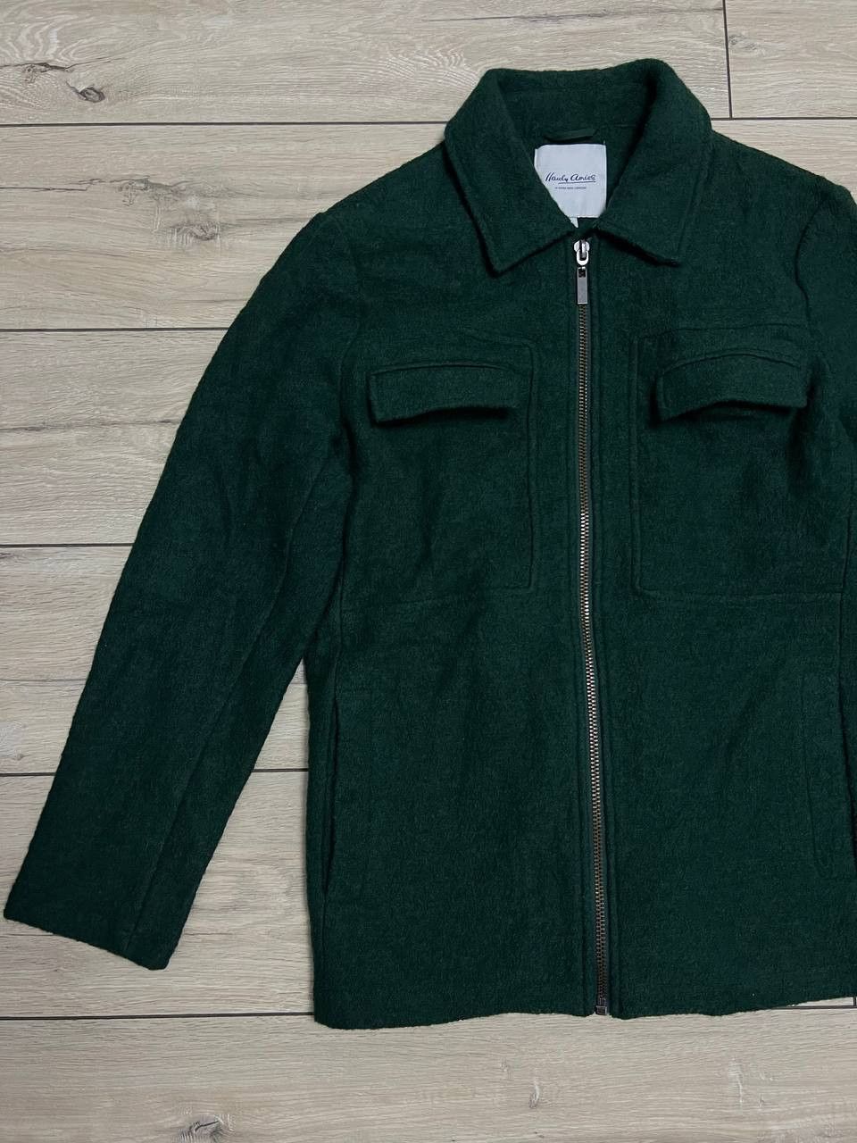Hardy Amies Hardy Amies Boiled Wool Shirt Jacket Long Sleeve Full Zip Size US L / EU 52-54 / 3 - 6 Thumbnail