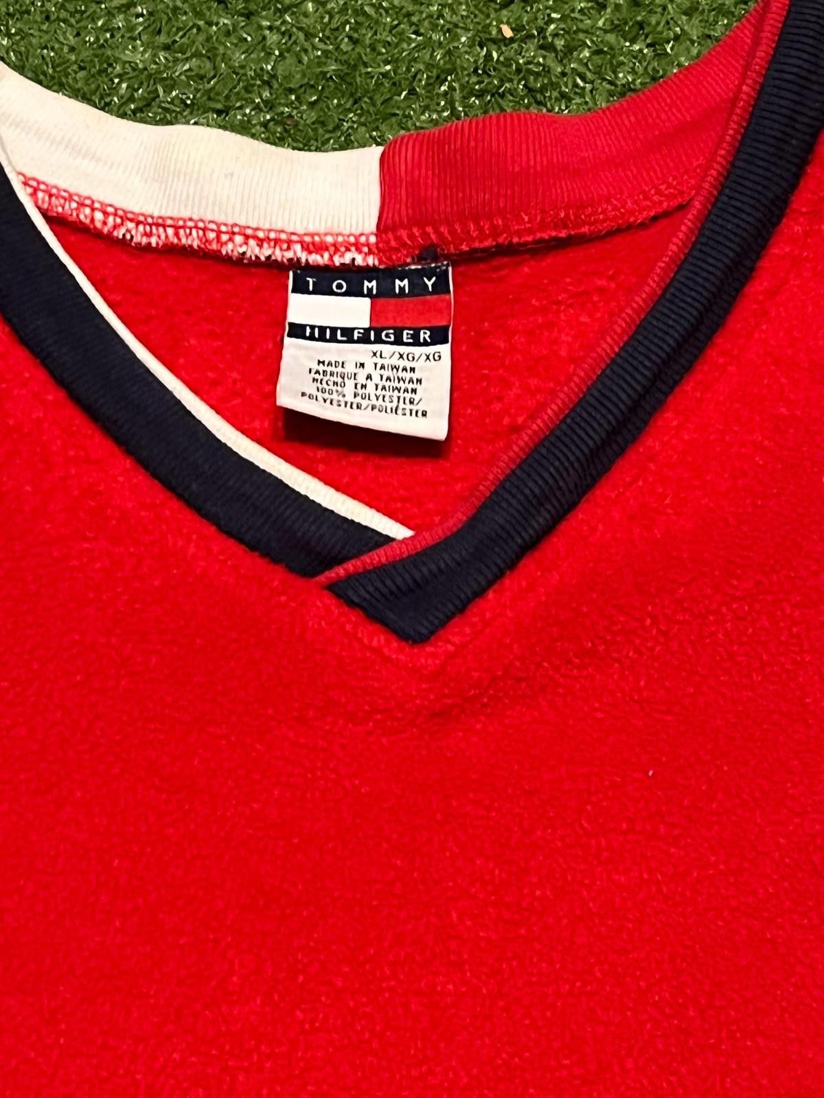Tommy Hilfiger Tommy Hilfiger Men's Red V-Neck Sweater XL Size US XL / EU 56 / 4 - 2 Thumbnail