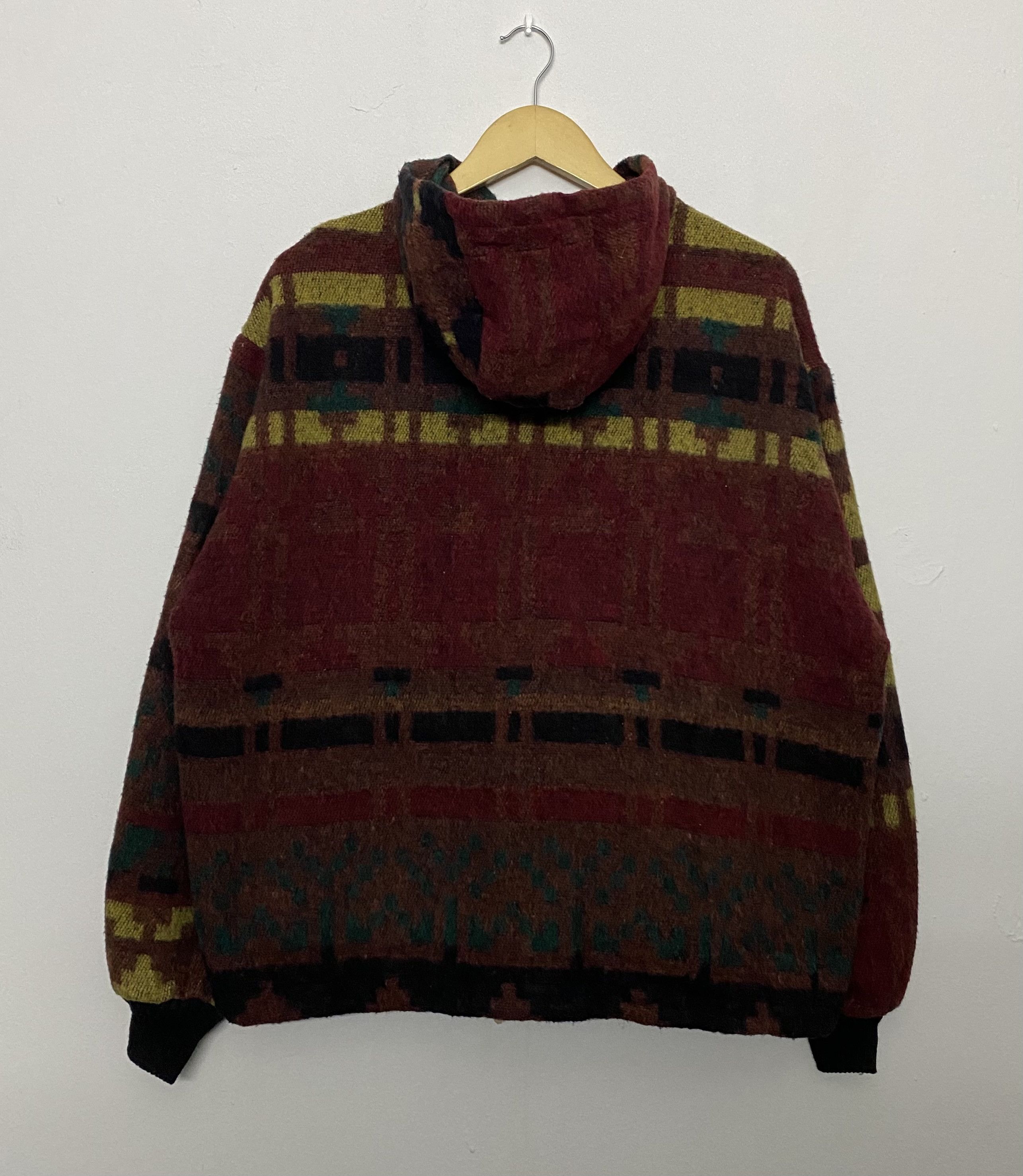 Vintage VINTAGE 80s Crafted Pride USA Wool Shaggy Navajo Jacket Size US M / EU 48-50 / 2 - 2 Thumbnail