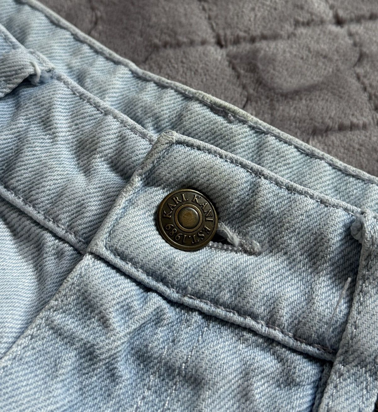 Karl Kani × Vintage Vintage Karl Kani Big Logo Denim Pants Size US 34 / EU 50 - 12 Thumbnail