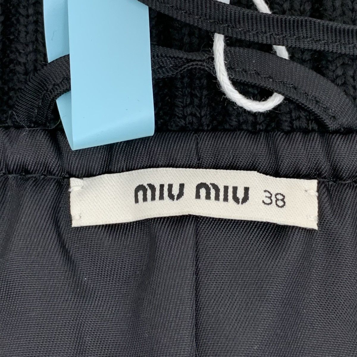 Miu Miu Miu Miu Dark Blue Belted Zip Strapless Dress K26WX Size M / US 6-8 / IT 42-44 - 5 Thumbnail