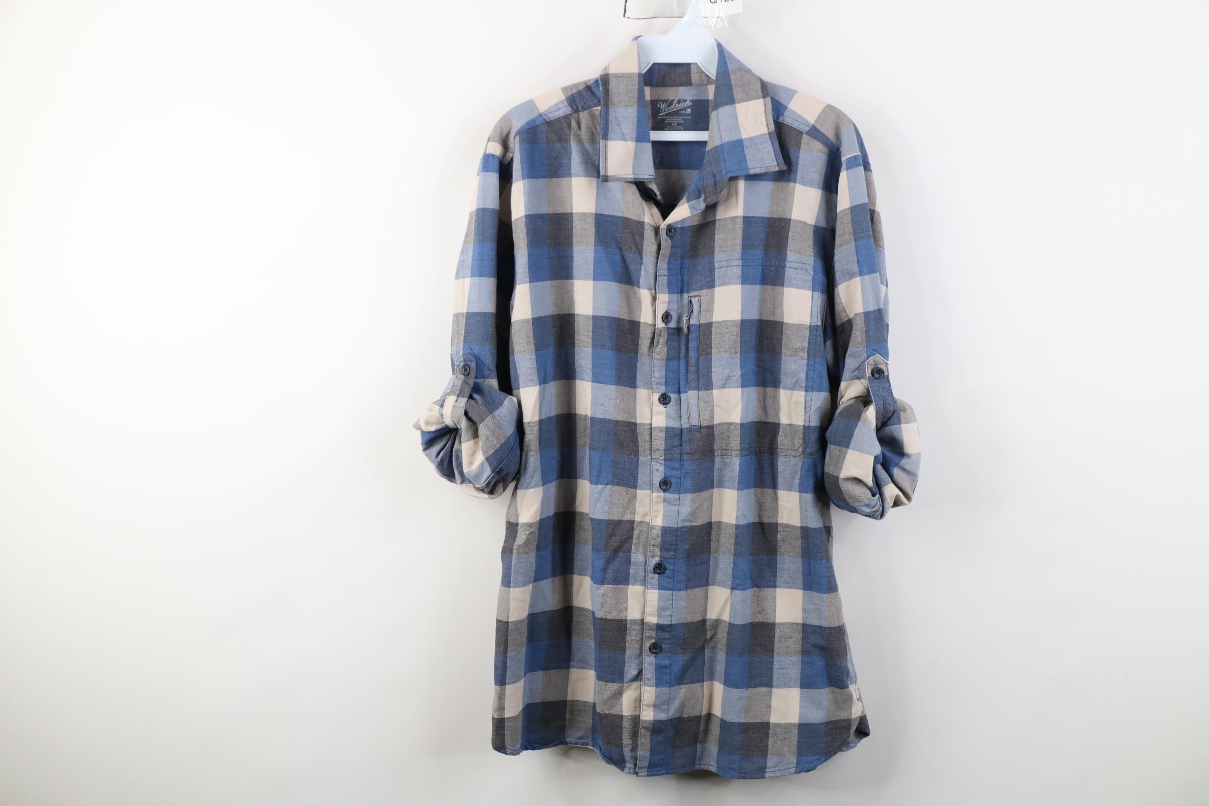 Woolrich Woolen Mills Vintage Y2K Woolrich Collared Button Shirt Blue Plaid Size US M / EU 48-50 / 2 - 11 Thumbnail