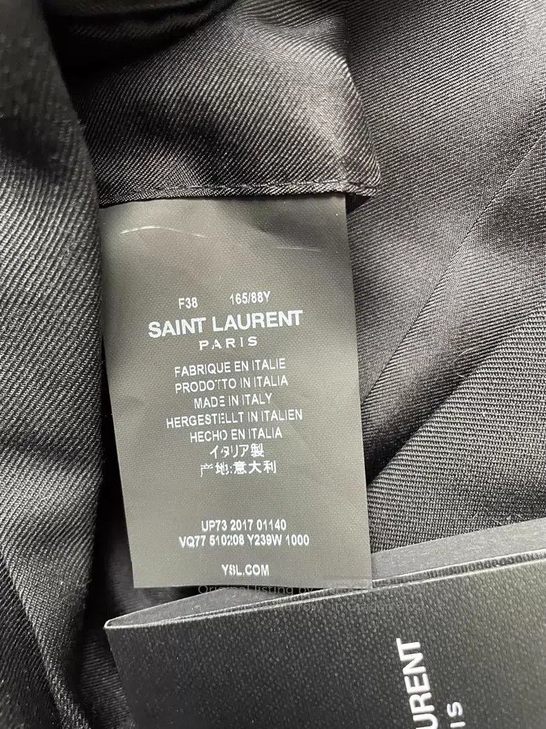Saint Laurent Paris Saint Laurent Paris Black Notched Lapel Smoking Suit Size XS / US 0-2 / IT 36-38 - 5 Thumbnail