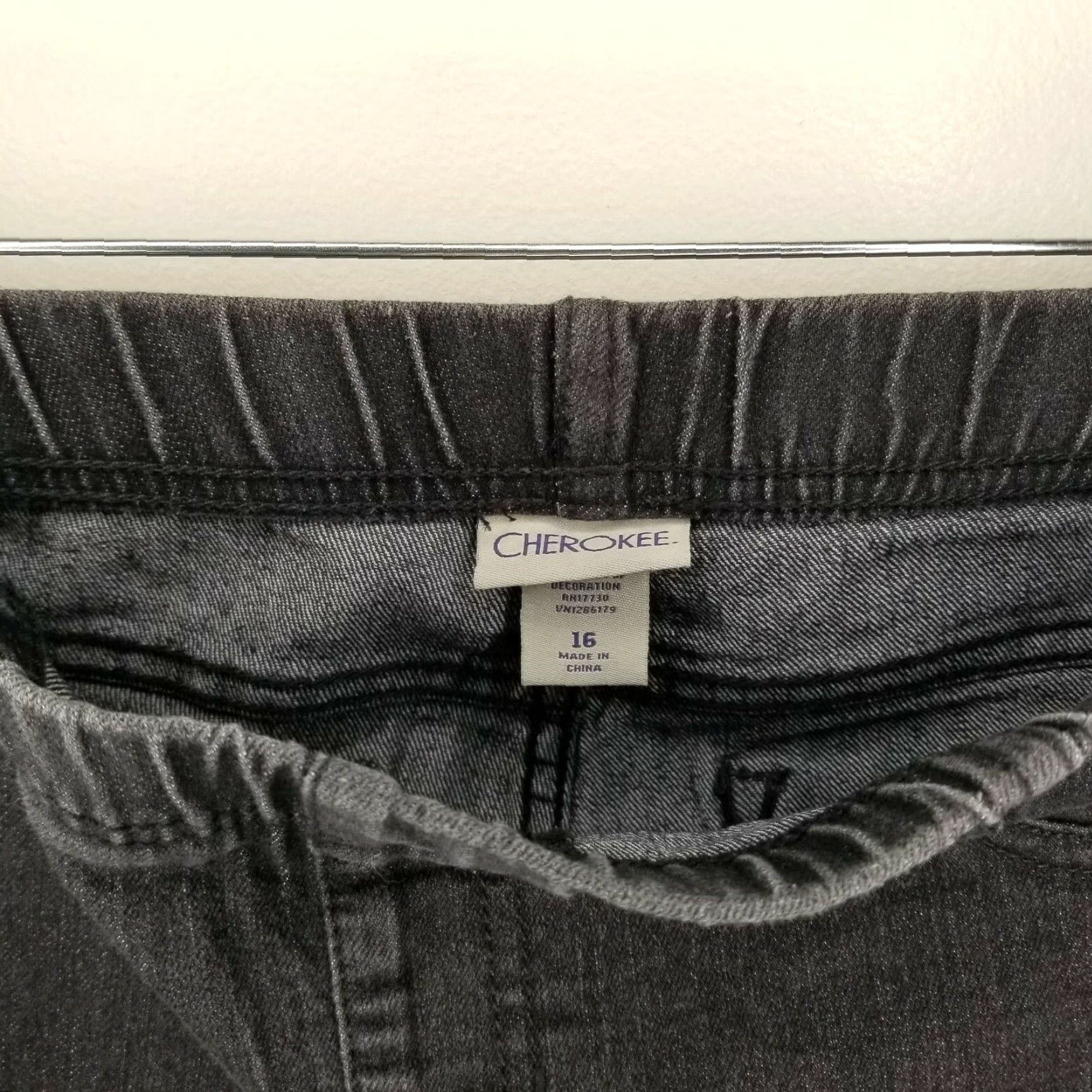 Cherokee CHEROKEE Womens Black Jeggings Size 16 Regular Size 38" / US 16 / IT 52 - 3 Thumbnail