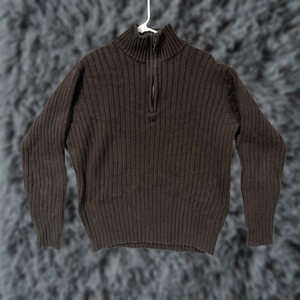 Old Navy Vintage Old Navy Sweater Mens L Brown 1/4 Zip Mock Neck Knit Earthy Gorpcore Size US L / EU 52-54 / 3 - 1 Thumbnail