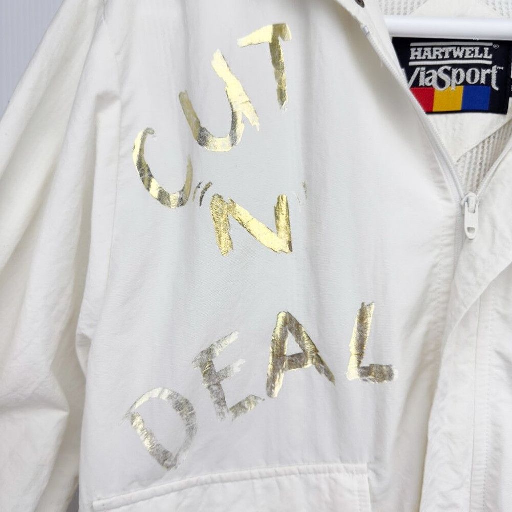 Vintage HARTWELL 90's VTG Bomber Gambling White Jacket Size Medium Size US M / EU 48-50 / 2 - 6 Thumbnail