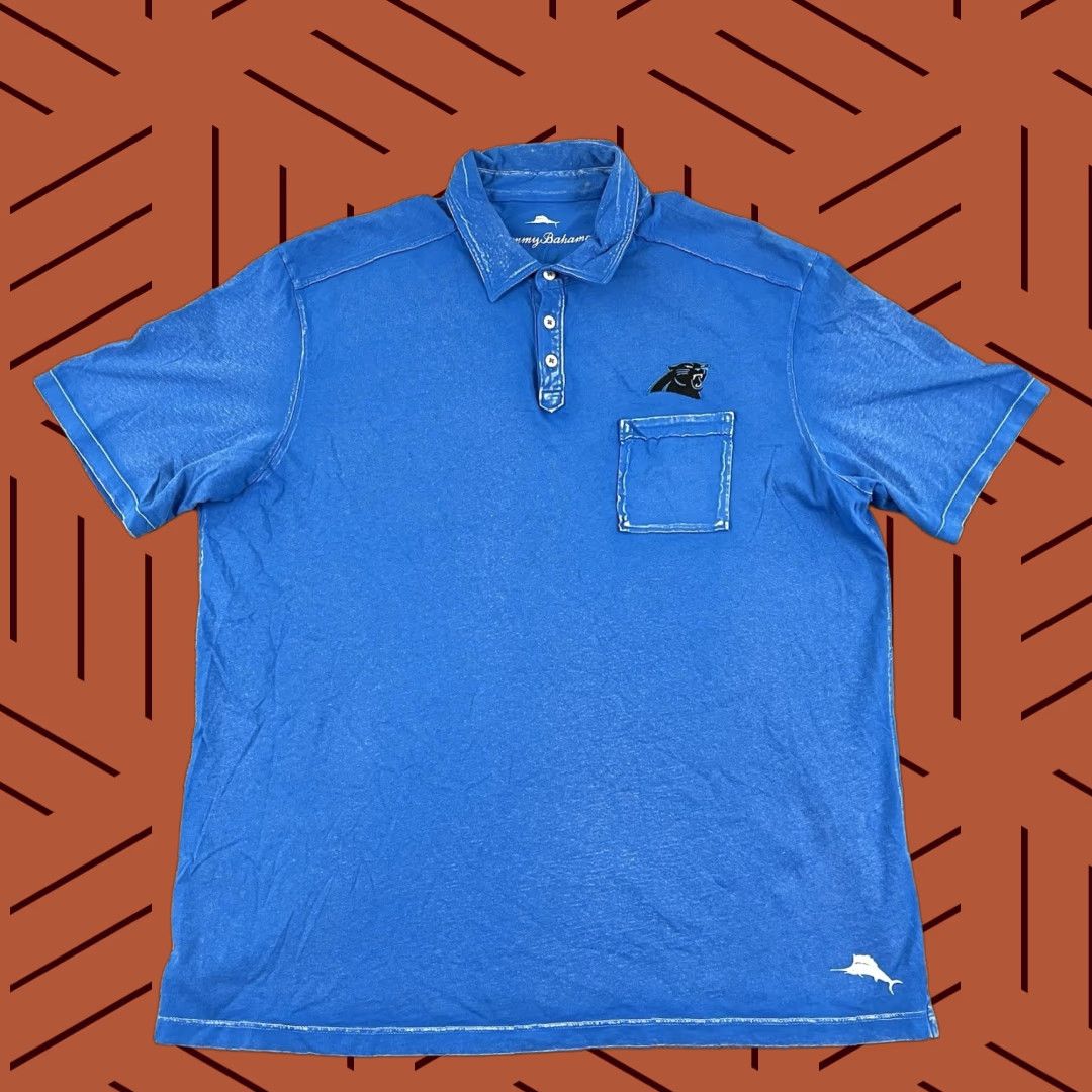 Tommy Bahama Tommy Bahama Polo Shirt Mens Large Washed Blue Carolina Panthers NFL Golf Casual Size US L / EU 52-54 / 3 - 1 Thumbnail