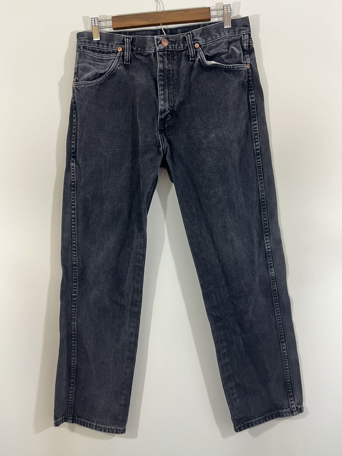 Vintage Sun Faded Distressed Black Jeans Size US 33 - 1 Thumbnail