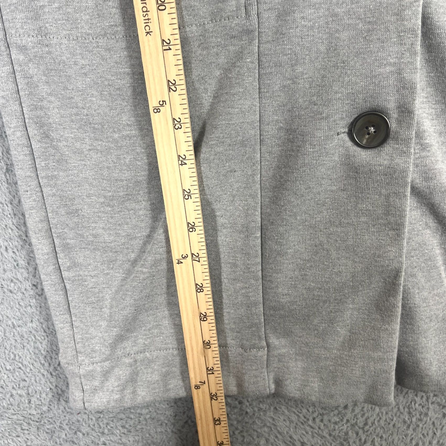 Free People VINTAGE Free People Blazer Womens Medium Overcoat 90s Oversized Gray Bohemian Utility Casual Size M / US 6-8 / IT 42-44 - 4 Thumbnail
