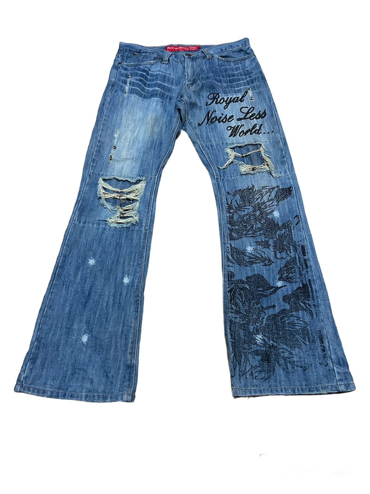 If Six Was Nine × Japanese Brand 💥 FOURSEASON DIRTY JEWEL DISTRESSED JEANS🔥🔥 Size US 32 / EU 48 - 1 Thumbnail