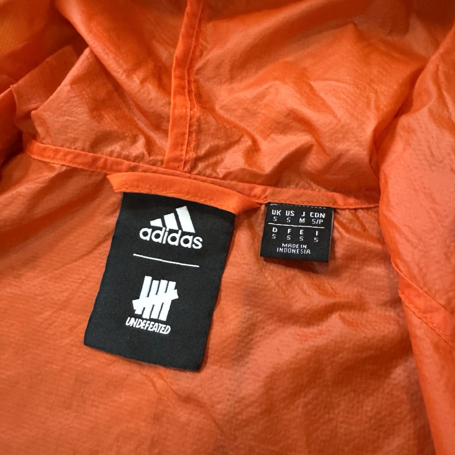 Adidas Adidas UNDEFEATED Pack Jacket ORANGE Windbreaker MENS Small Packable Jacket Size US S / EU 44-46 / 1 - 4 Thumbnail