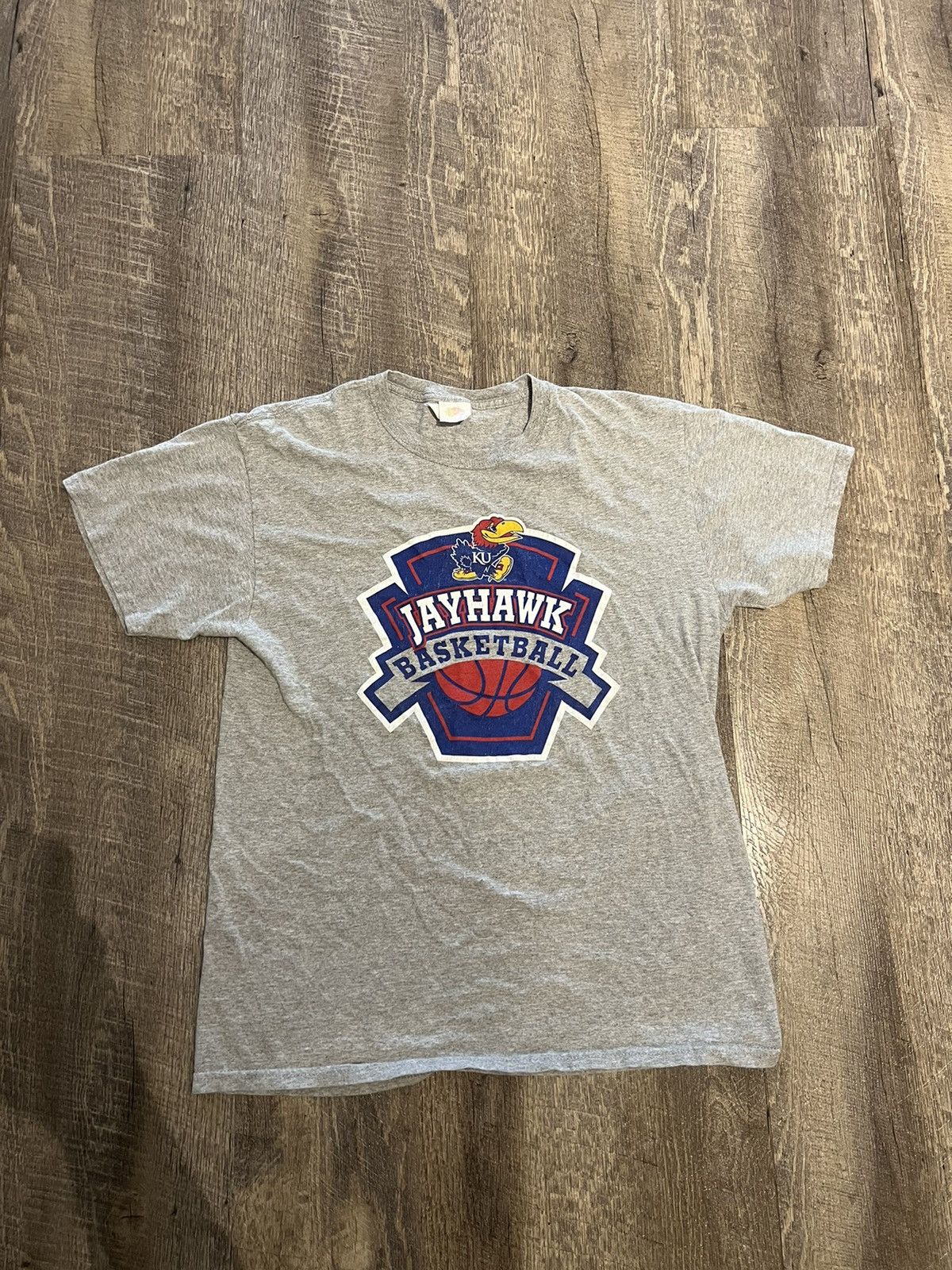 Vintage Kansas Jayhawks Basketball Tee Size US M / EU 48-50 / 2 - 1 Preview