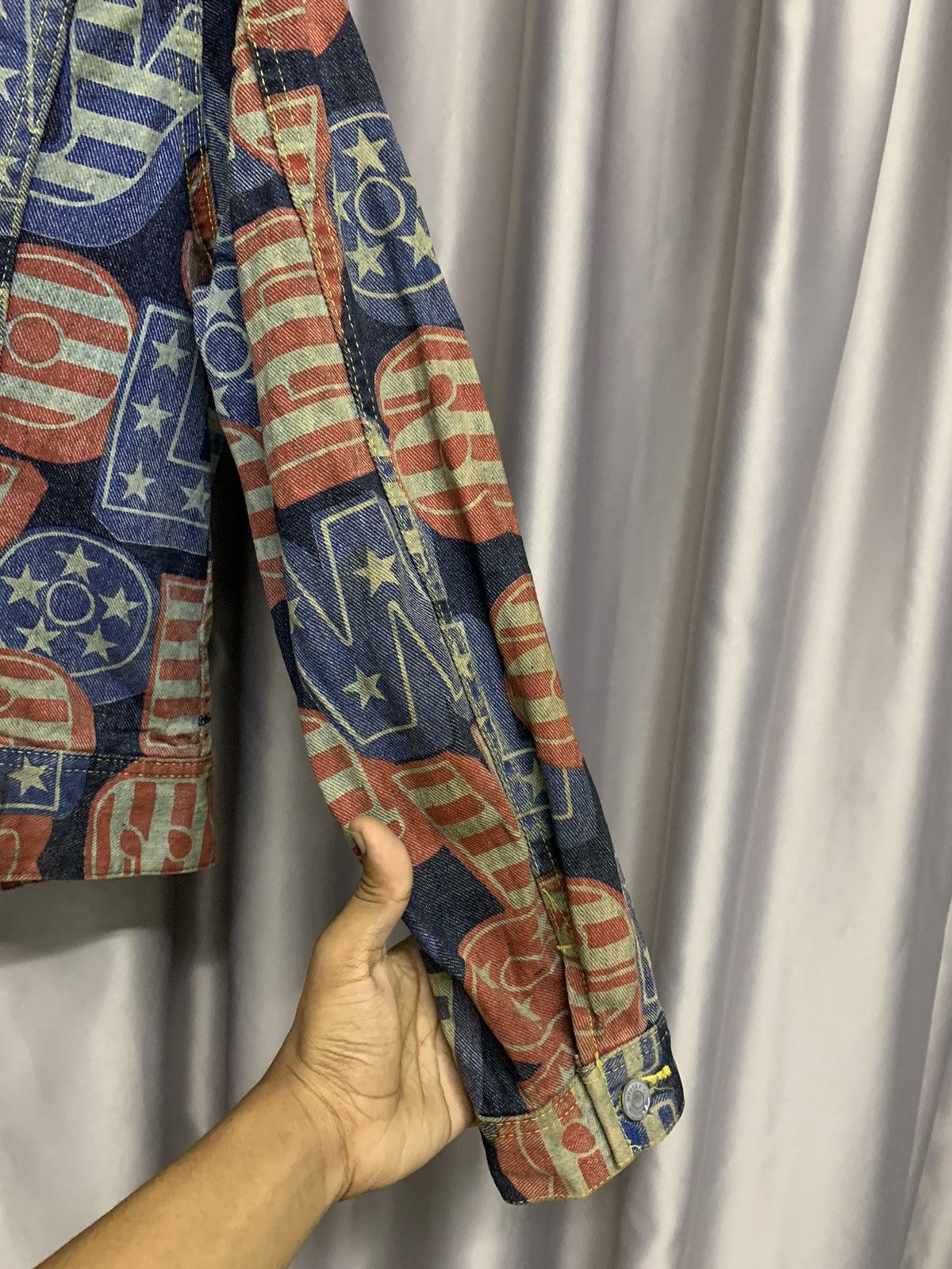 Hysteric Glamour 📌RARE📌VINTAGE HYSTERIC GLAMOUR DENIM JACKET FULLPRINT Size M / US 6-8 / IT 42-44 - 10 Thumbnail