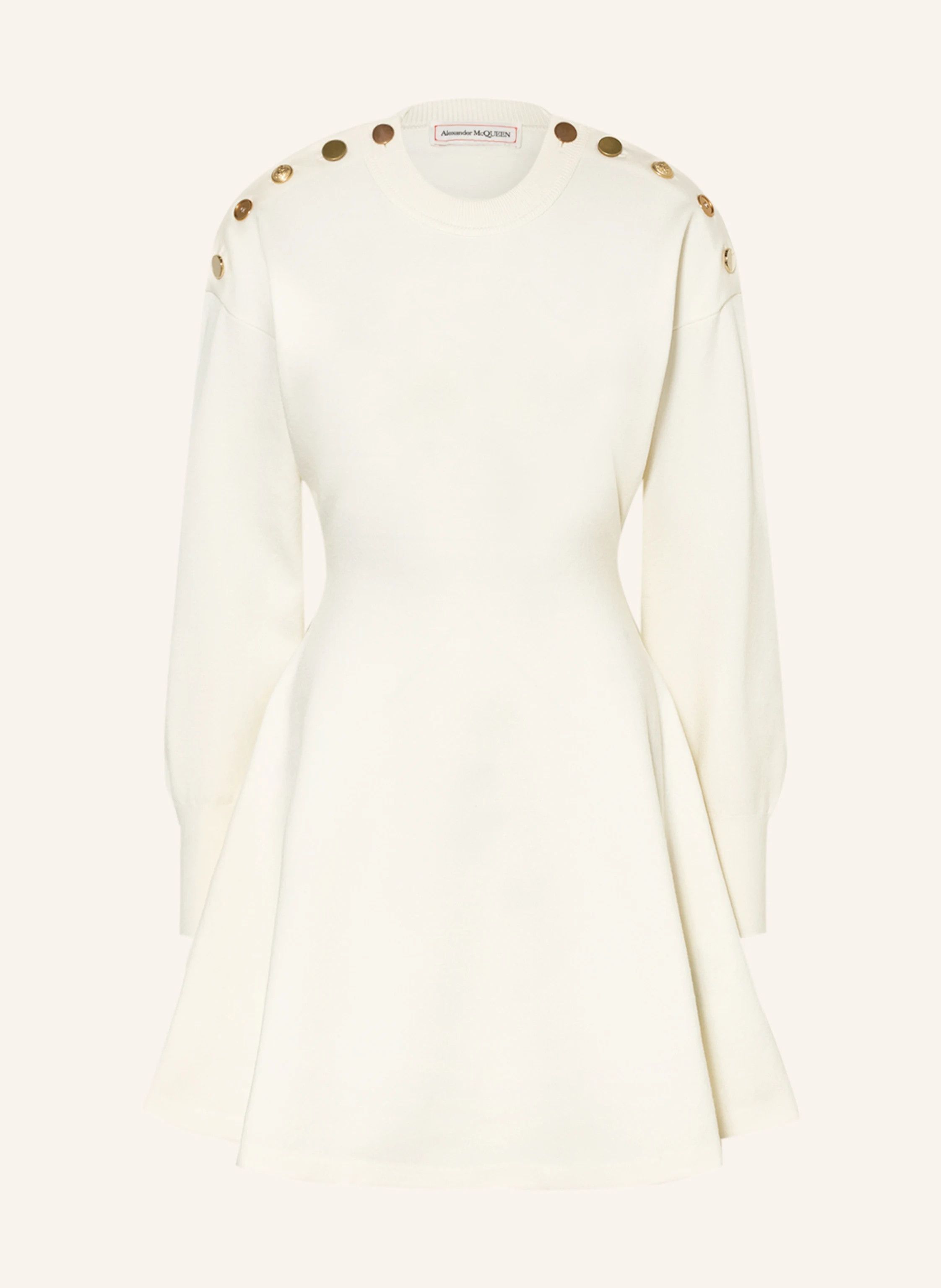 Alexander McQueen o1y0325 Mini Dress in Ivory Size XS / US 0-2 / IT 36-38 - 1 Thumbnail