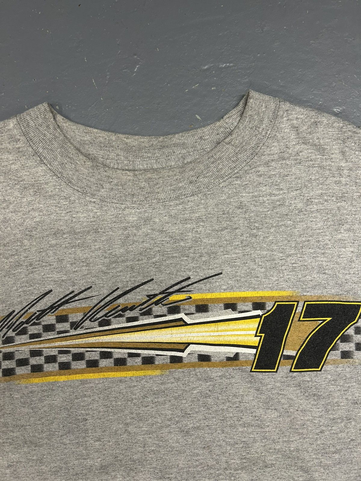 NASCAR × Vintage Crazy Vintage Y2K Essenital Matt Kenseth Nascar Grey Shirt Size US XXL / EU 58 / 5 - 2 Thumbnail