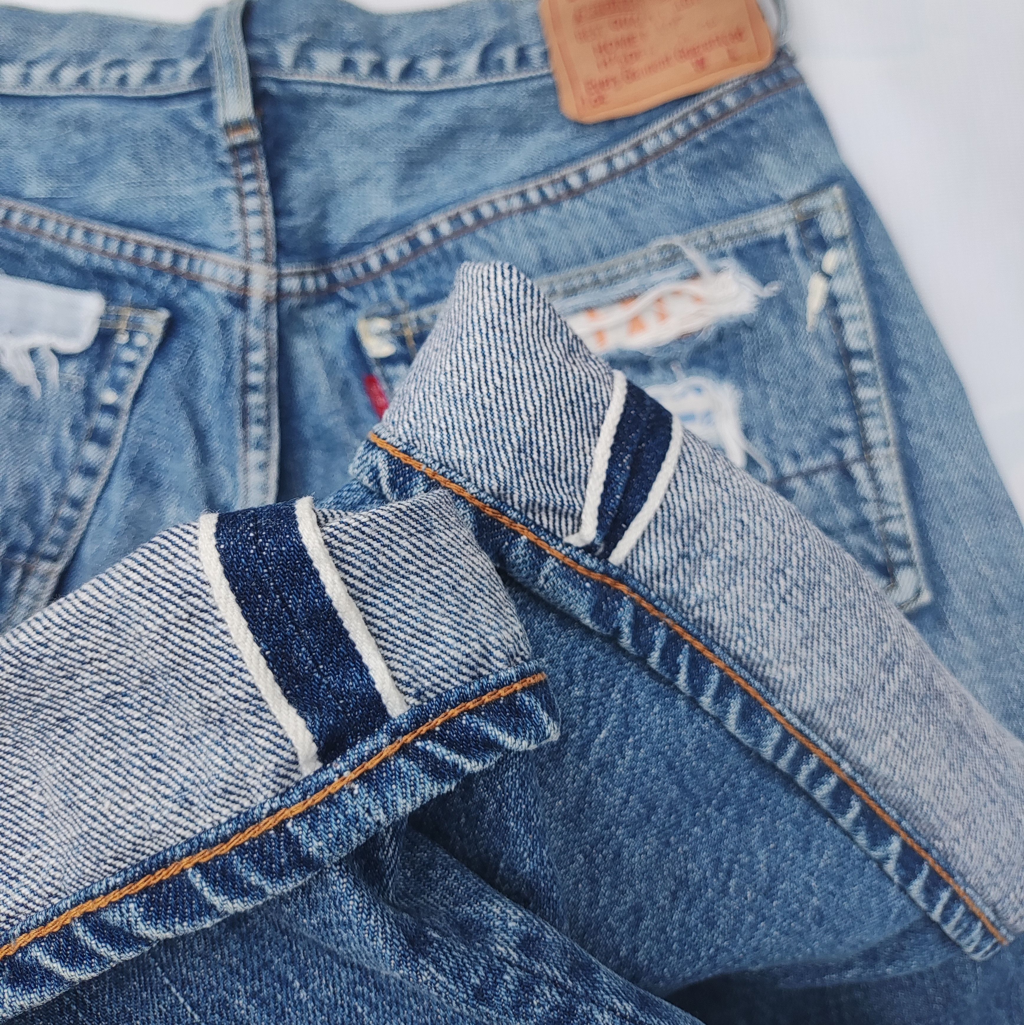 Japanese Brand Denim & Dungaree Patchwork Selvedge Sanforized Jeans Size US 29 - 3 Thumbnail