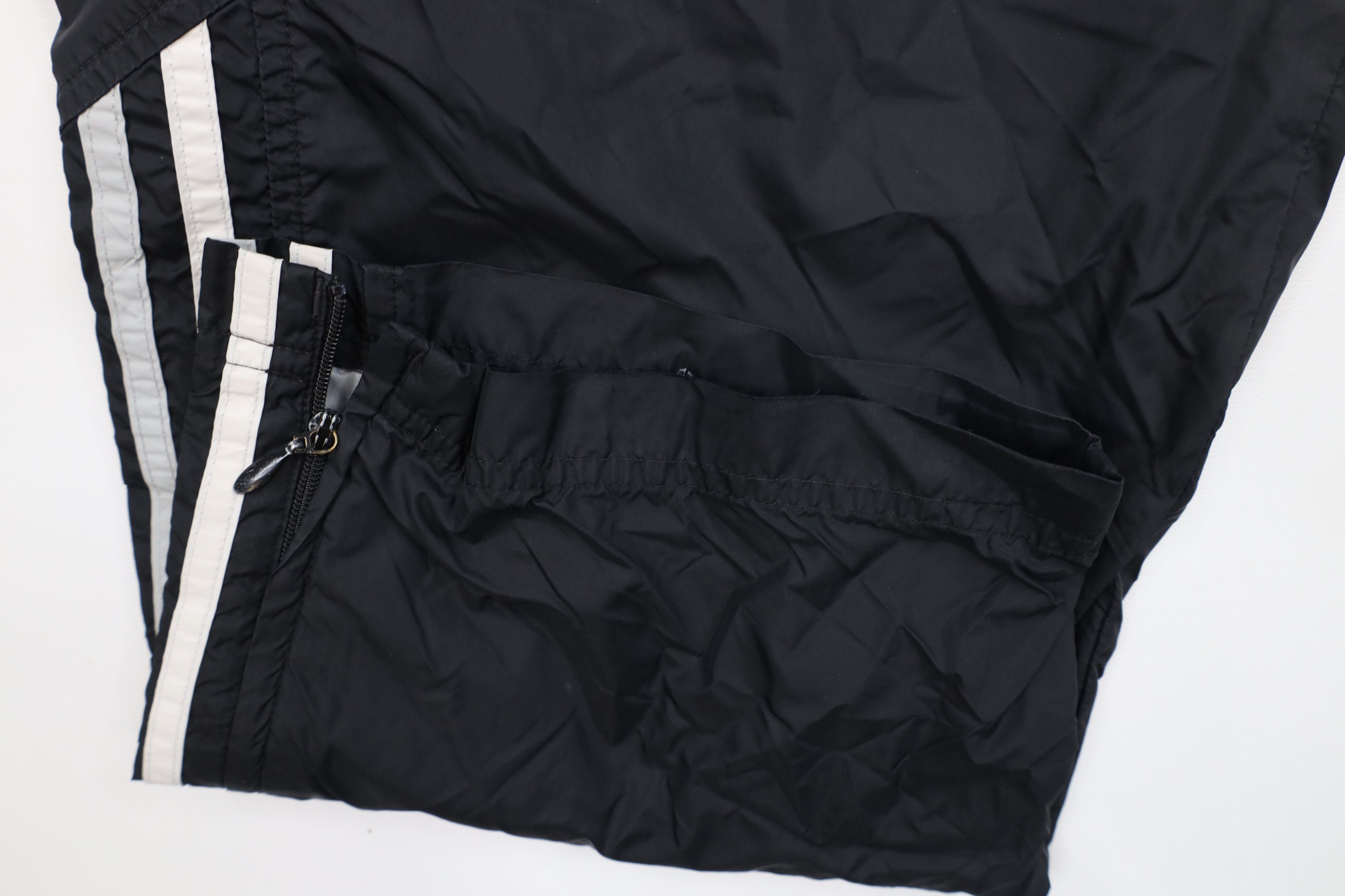 Adidas × Vintage Vintage Y2K 2004 Adidas Spell Out Lined Wide Leg Pants Black Size US 36 / EU 52 - 6 Thumbnail