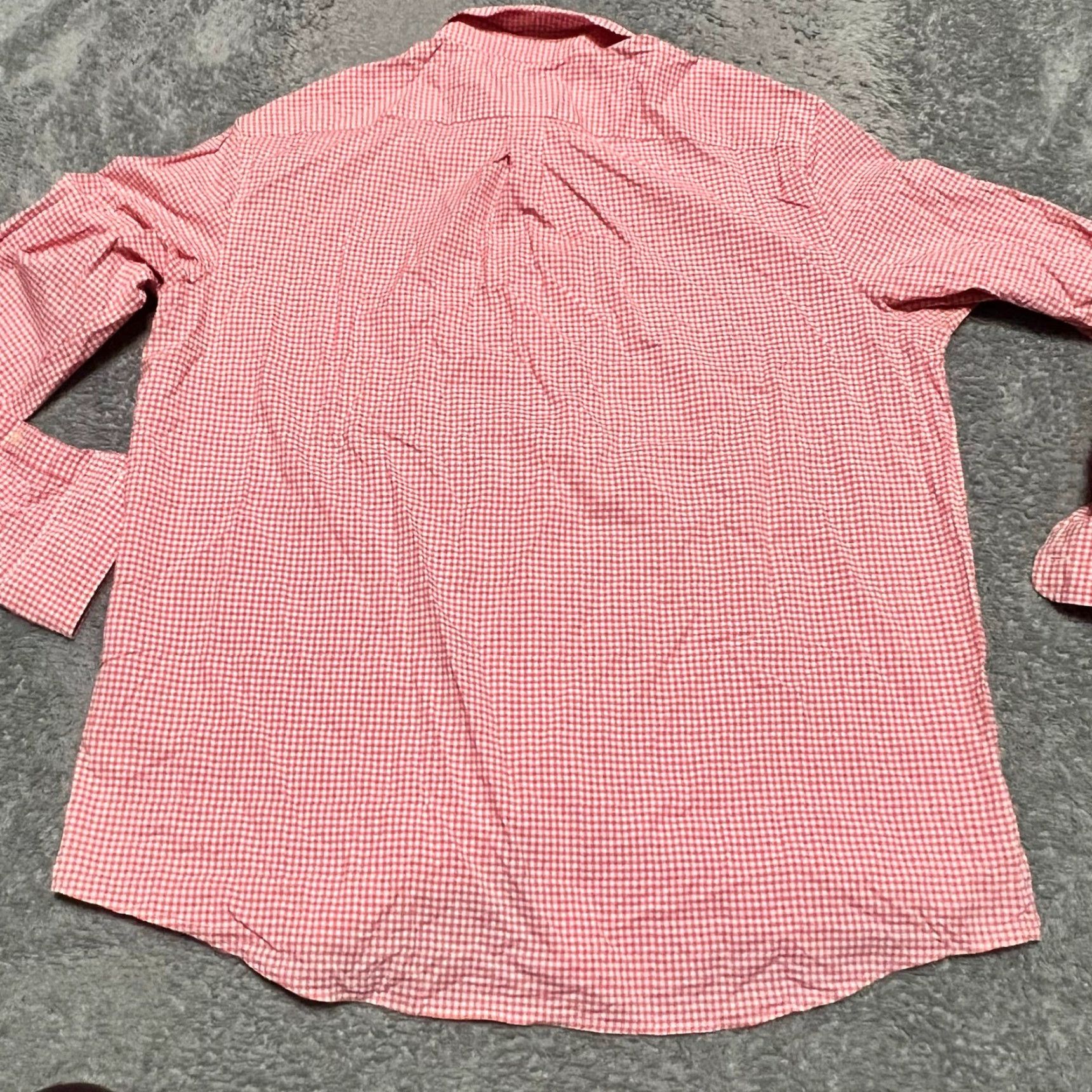 Vineyard Vines Vineyard Vines Shirt Men XL Red Pink Check Plaid Long Sleeve Performance Stretch Size US XL / EU 56 / 4 - 2 Thumbnail