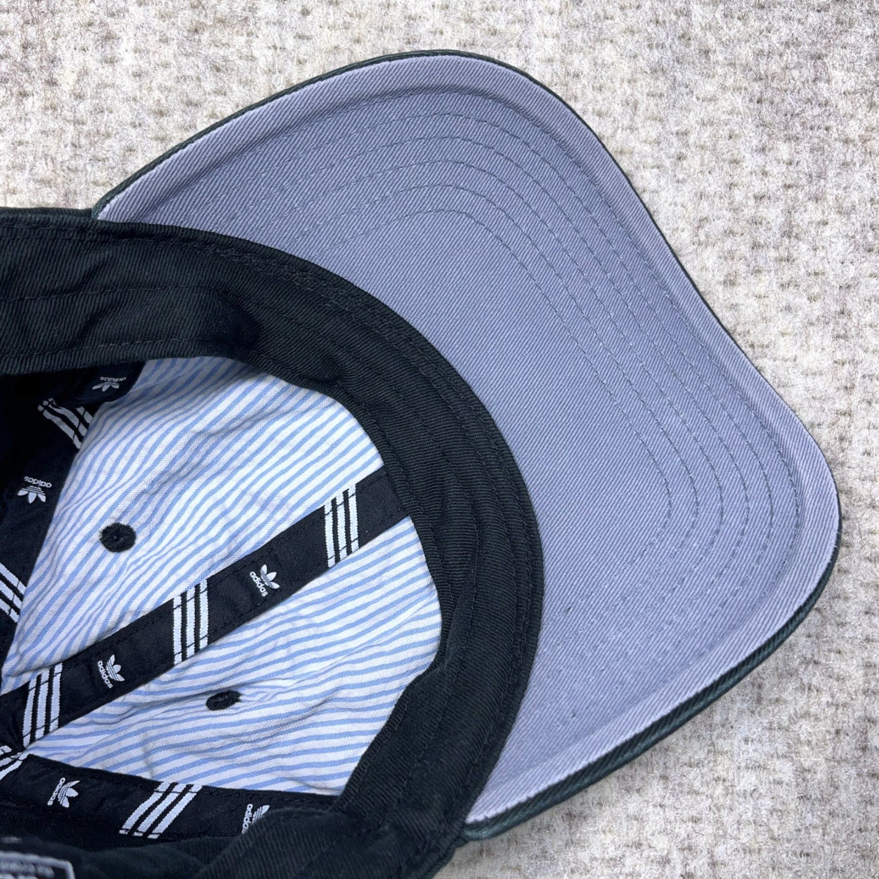Adidas Adidas Hat Cap Strap Back Black White Trefoil Logo Twill Dad Adjustable Adult One Size Black Baseball Cap Mens Retro Logo Outdoor Sports Cap Size ONE SIZE - 6 Thumbnail