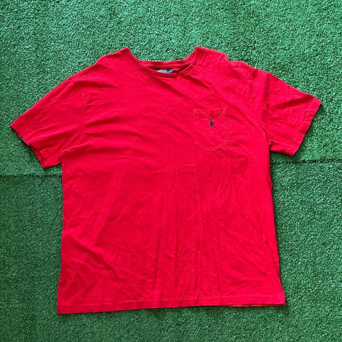 Polo Ralph Lauren Vintage 90s Single Stitch Polo Ralph Lauren Red Pocket Shirt Size US XL / EU 56 / 4 - 1 Thumbnail