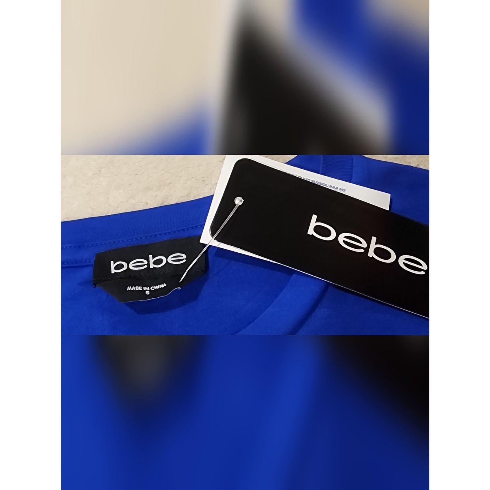 Bebe bebe Royal Blue Chucky Crystal Logo Short Sleeve Tee Sm New Size S / US 4 / IT 40 - 3 Thumbnail