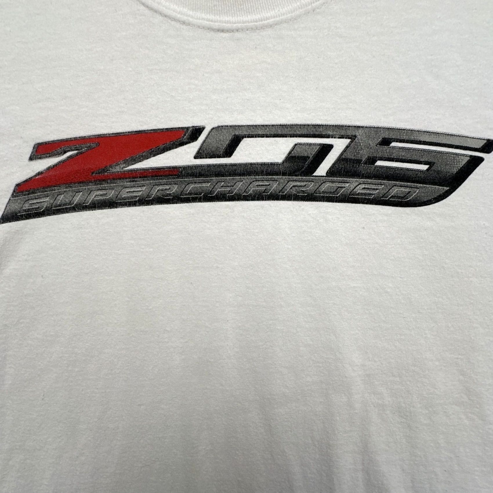 Gildan VINTAGE Gildan Chevrolet Chevy Corvette Z06 Supercharged T Shirt Mens L White Size US L / EU 52-54 / 3 - 6 Thumbnail