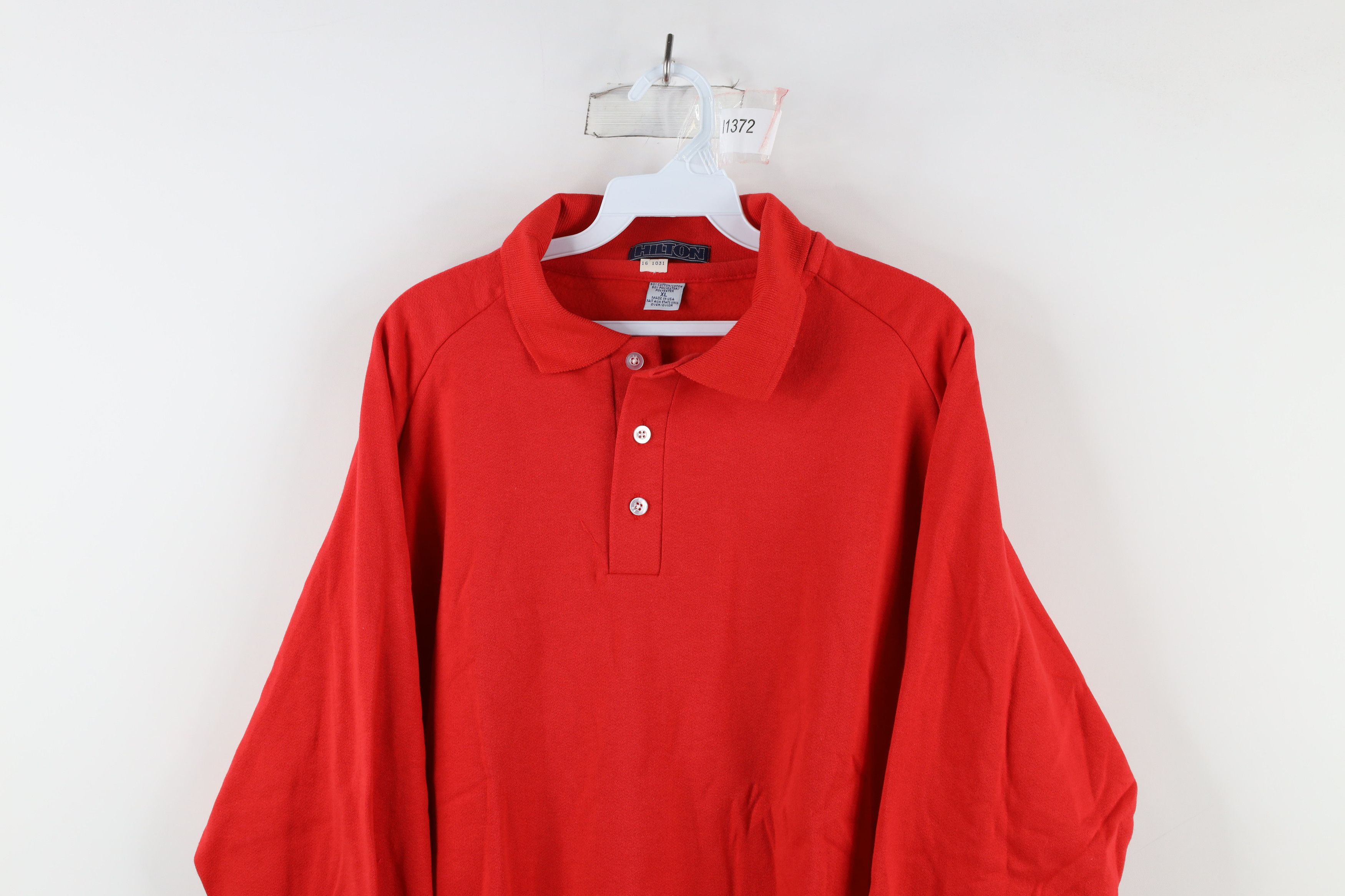 Vintage Deadstock Vintage Streetwear Collared Pullover Sweatshirt Size US XL / EU 56 / 4 - 2 Thumbnail