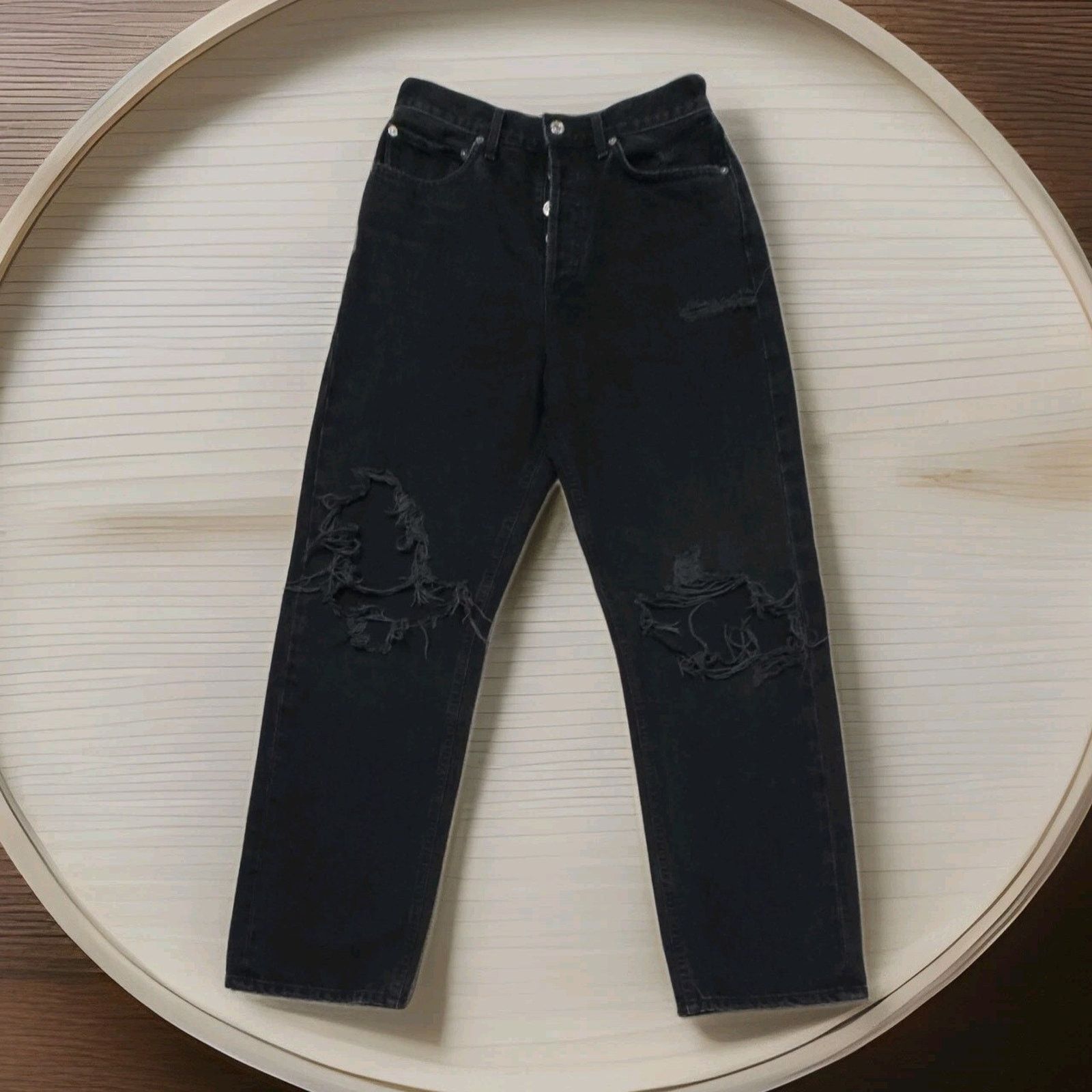 Agolde AGOLDE 90s Womens Mid Rise Loose Straight In Audio Size 27 Size 27" / US 4 / IT 40 - 5 Thumbnail