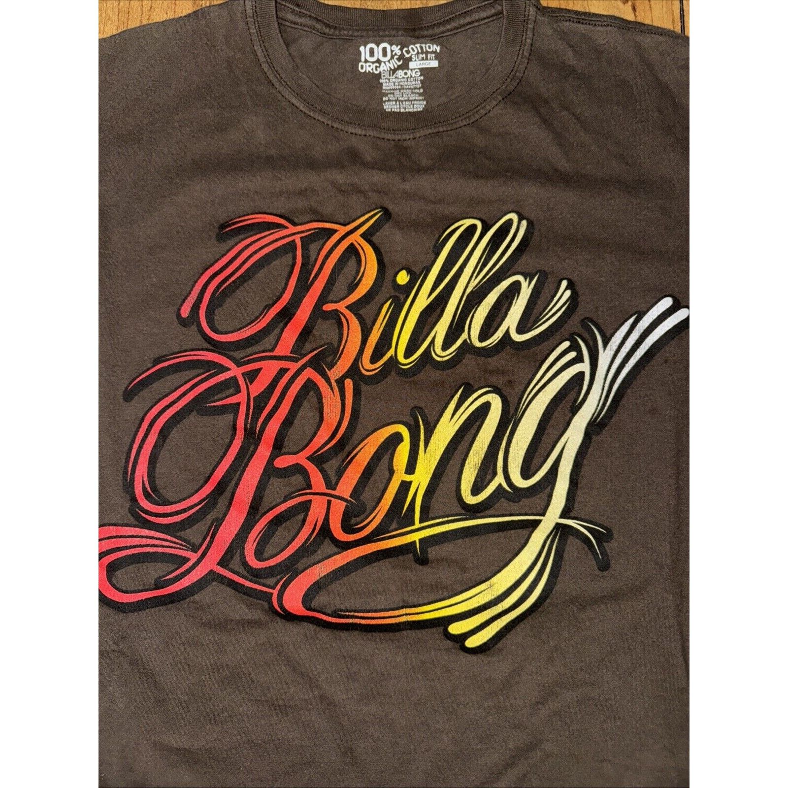 Billabong Billabong 100% Organic Cotton T-Shirt Brown Large 20x25.5 Size US L / EU 52-54 / 3 - 3 Thumbnail