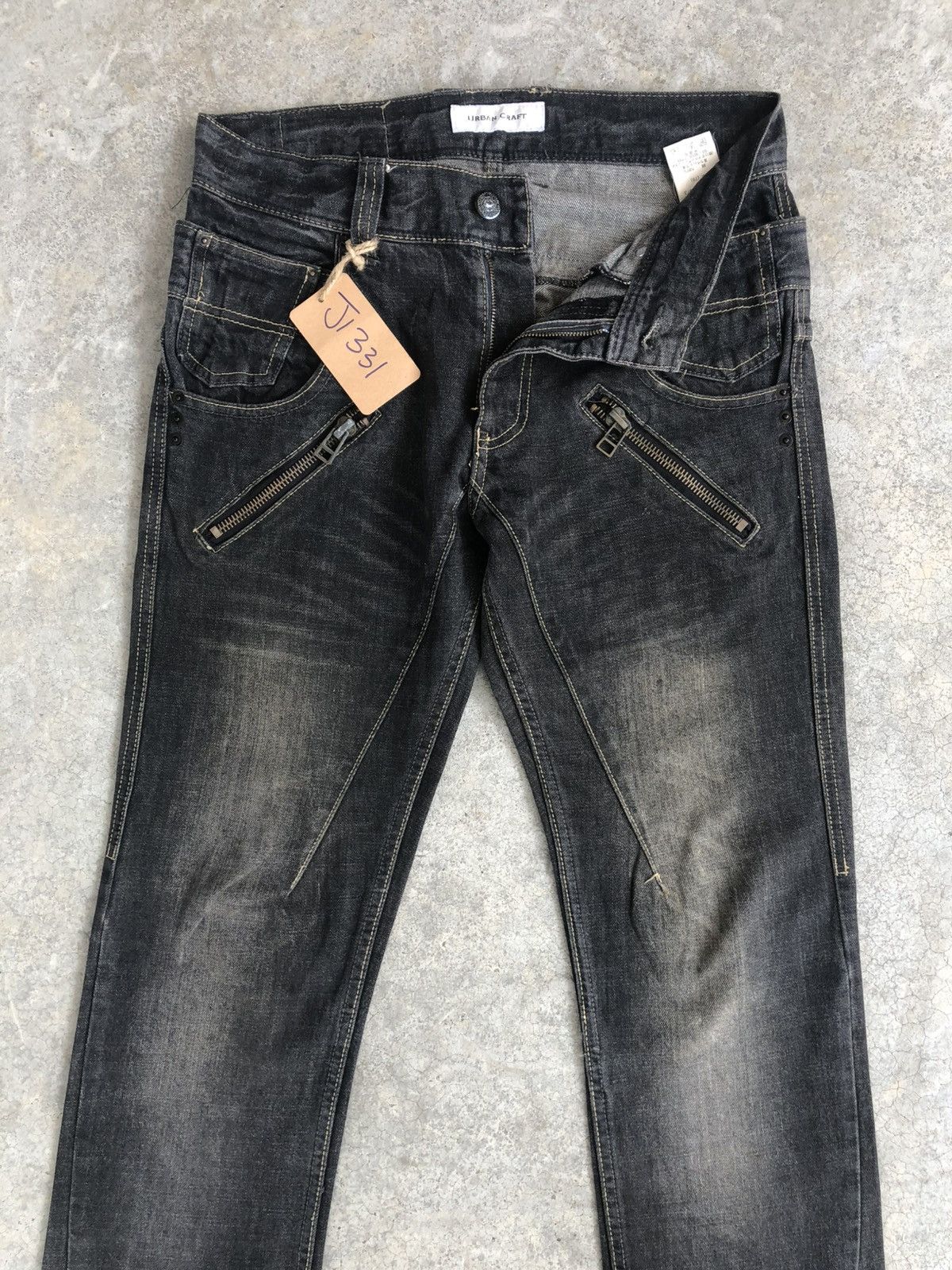If Six Was Nine Japanese Urban Flared Jeans Double Waist Distressed Denim Size US 32 / EU 48 - 3 Thumbnail