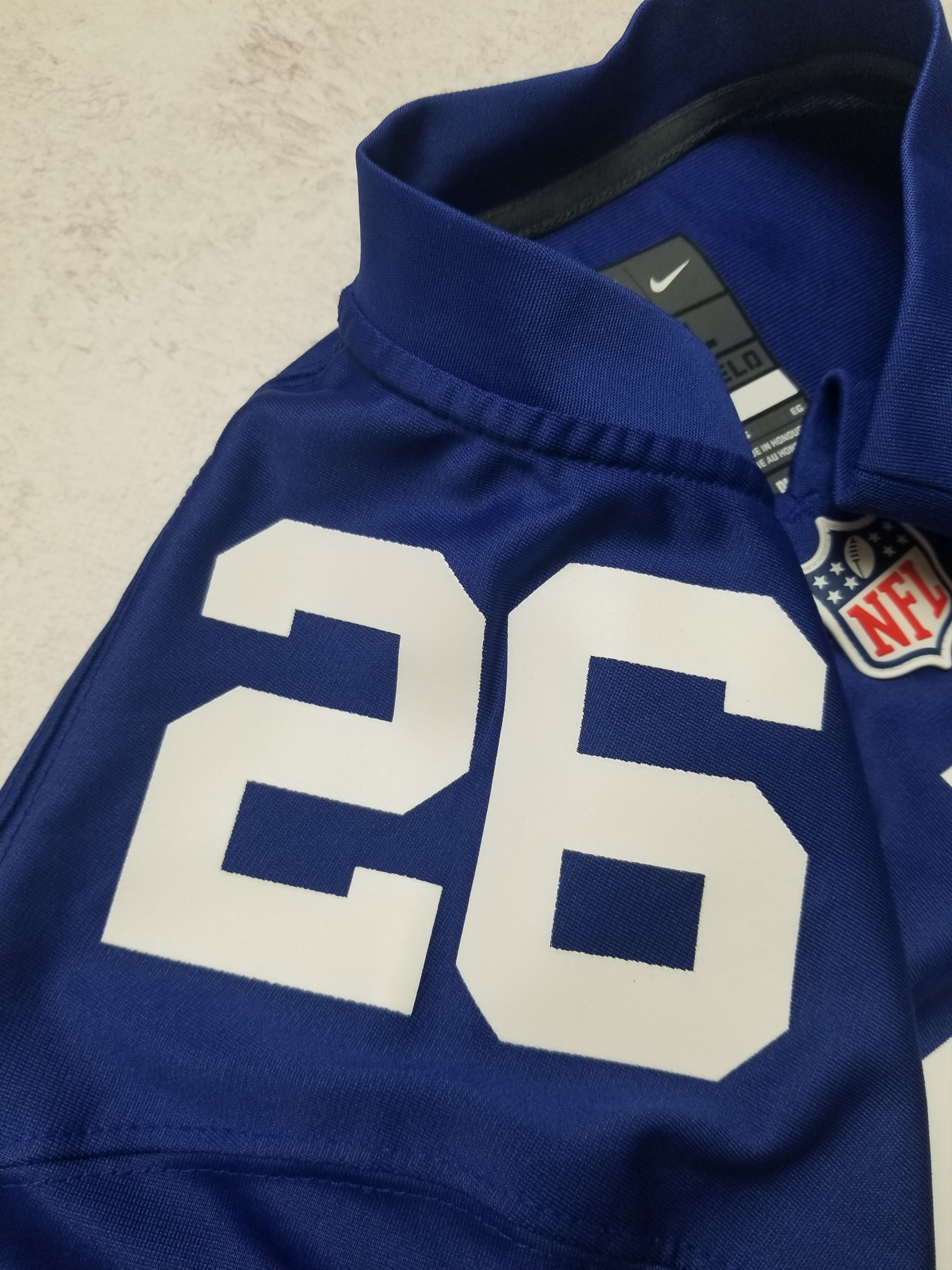 Nike Nike New York Giants #26 Saquon Barkley Onfield NFL Jersey Size US XL / EU 56 / 4 - 18 Thumbnail