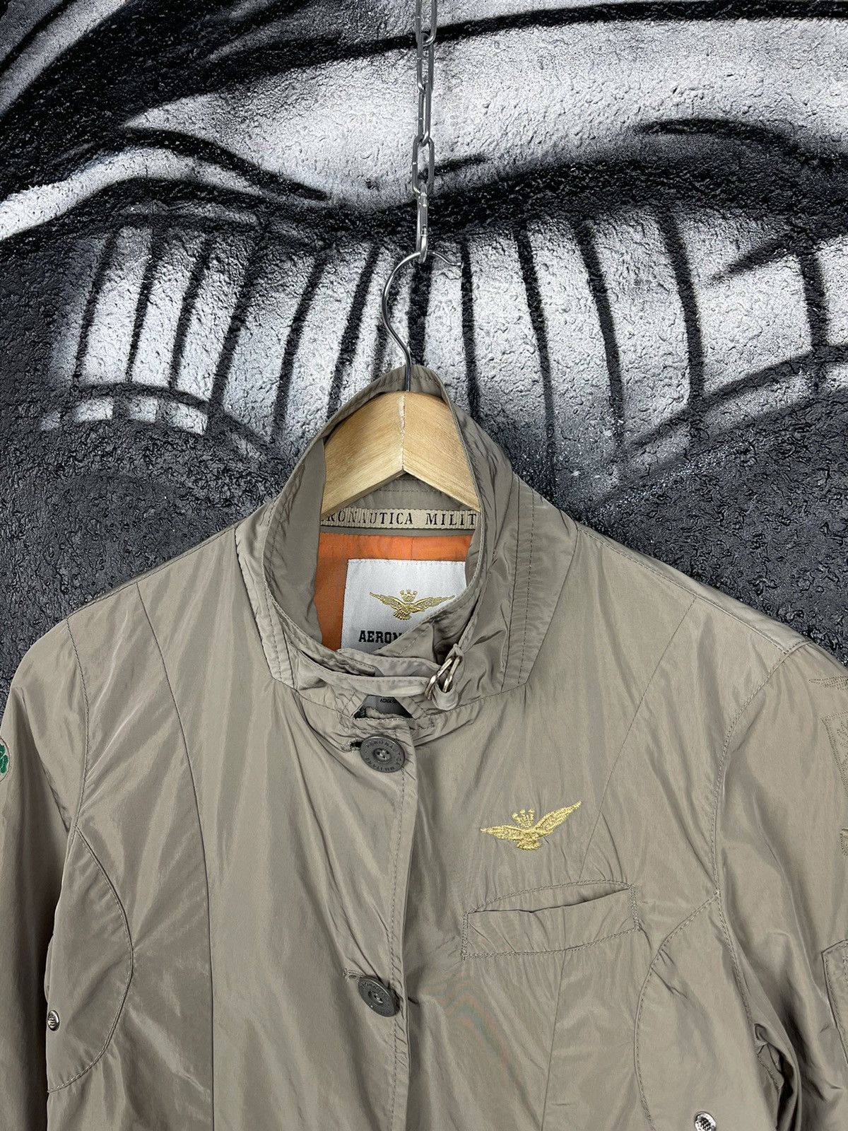 Aeronautica Militare × Vintage Aeronautica Militare Women’s Nylon Bleazer Jacket Size M / US 6-8 / IT 42-44 - 8 Thumbnail
